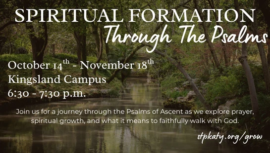 <div>Spiritual Formation Through The Psalms&nbsp;</div><div>Led by Pastor Calyn Donaldson</div>