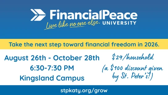 Financial Peace University&nbsp;<div>Led by Bill &amp; Beth Kleiber</div>