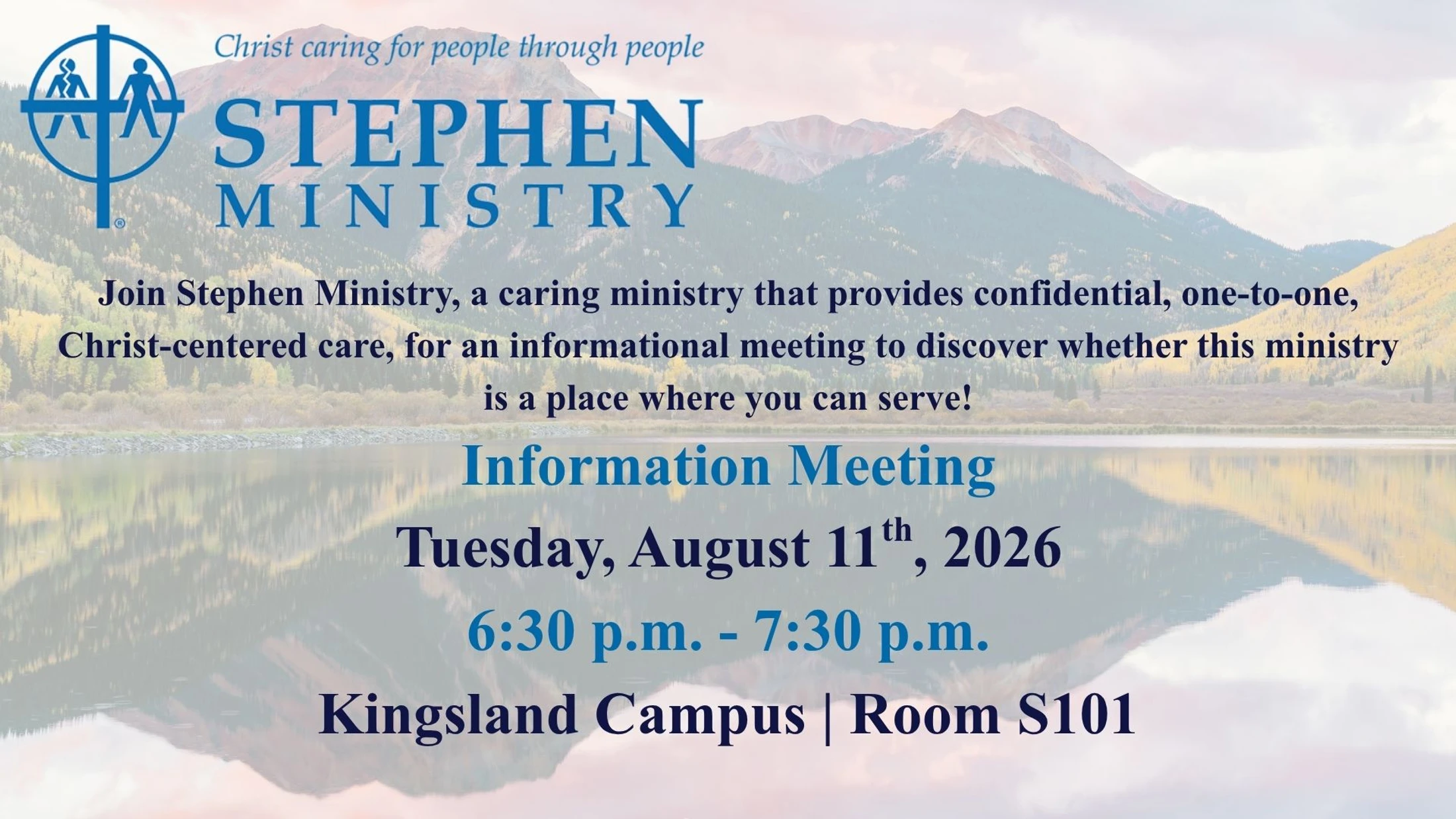 Stephen Ministry Information Meeting