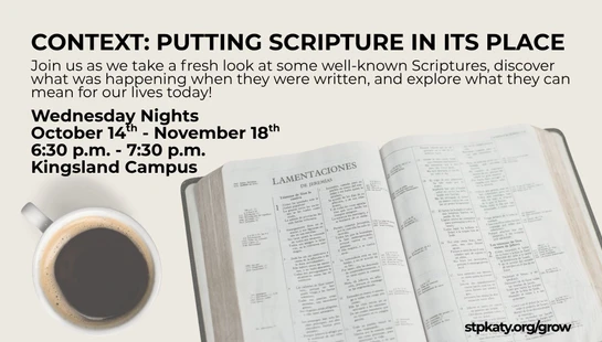 Context: Putting Scripture In Its Place<div>Led by Rachel Shepherd</div>