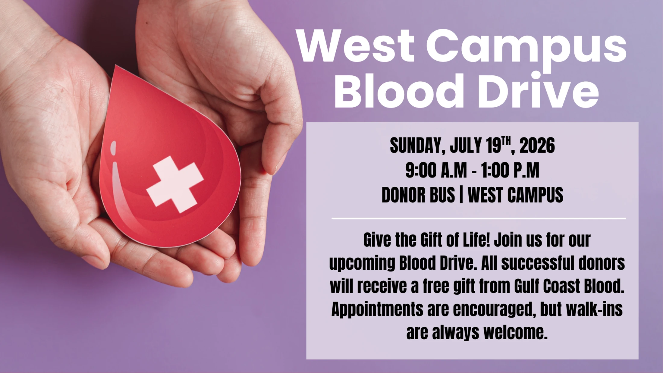 West Campus Blood Drive