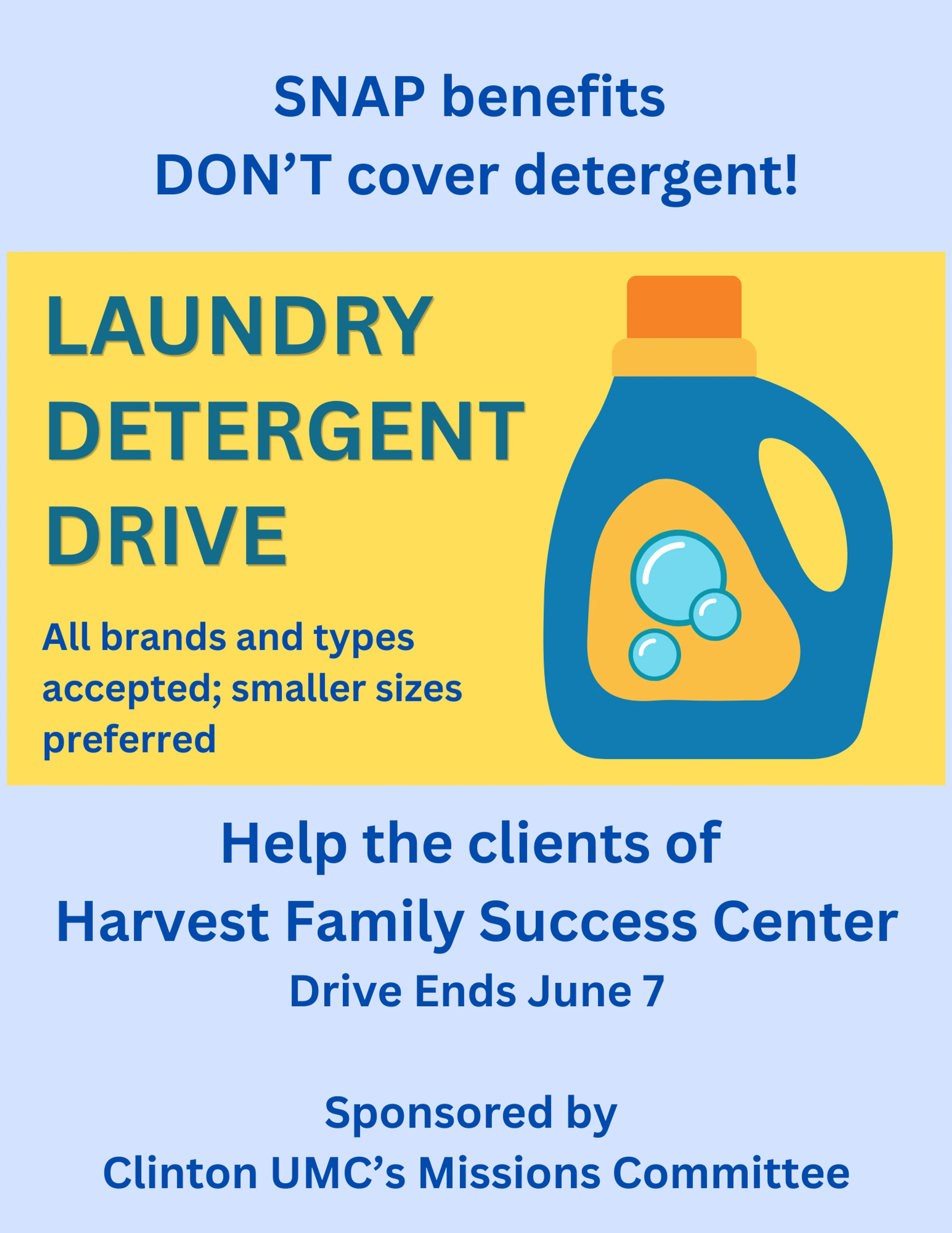 Laundry Detergent Drive