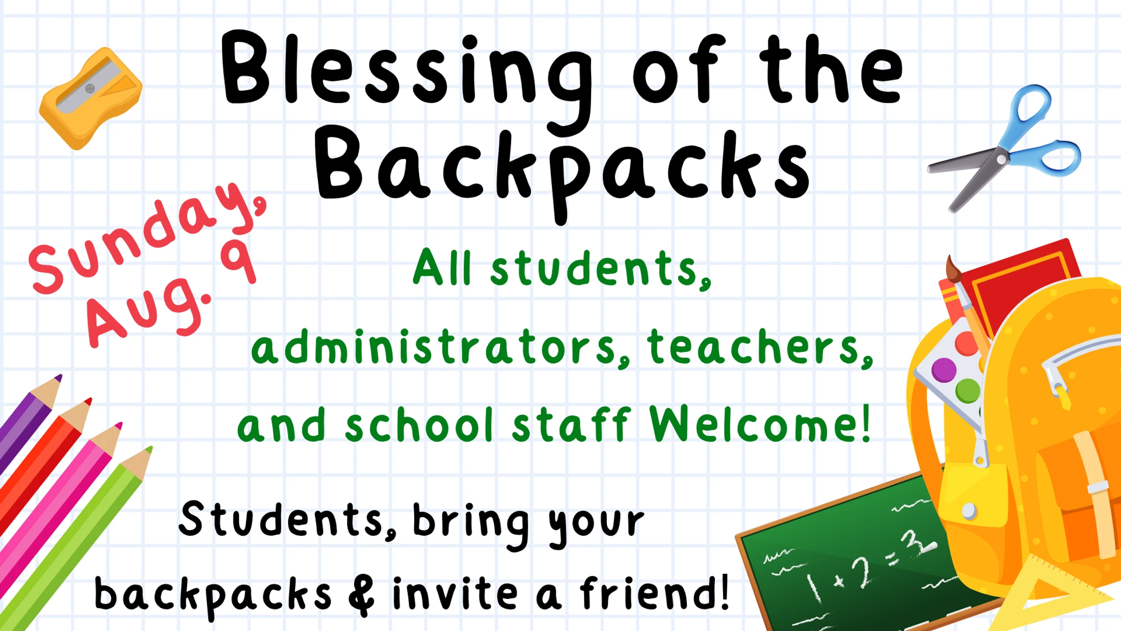 Blessing of the Backpacks