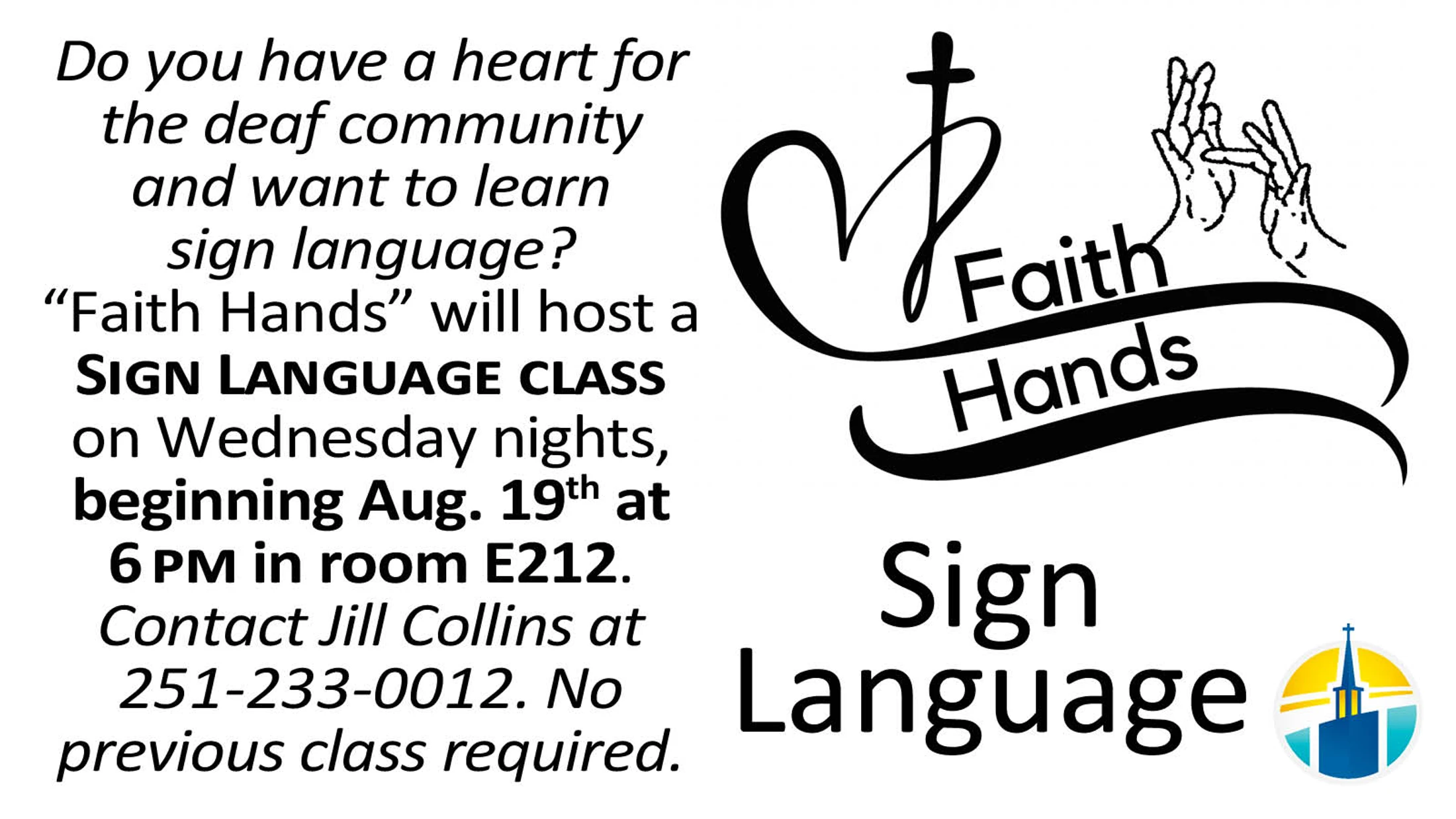 Faith Hands Class Begins