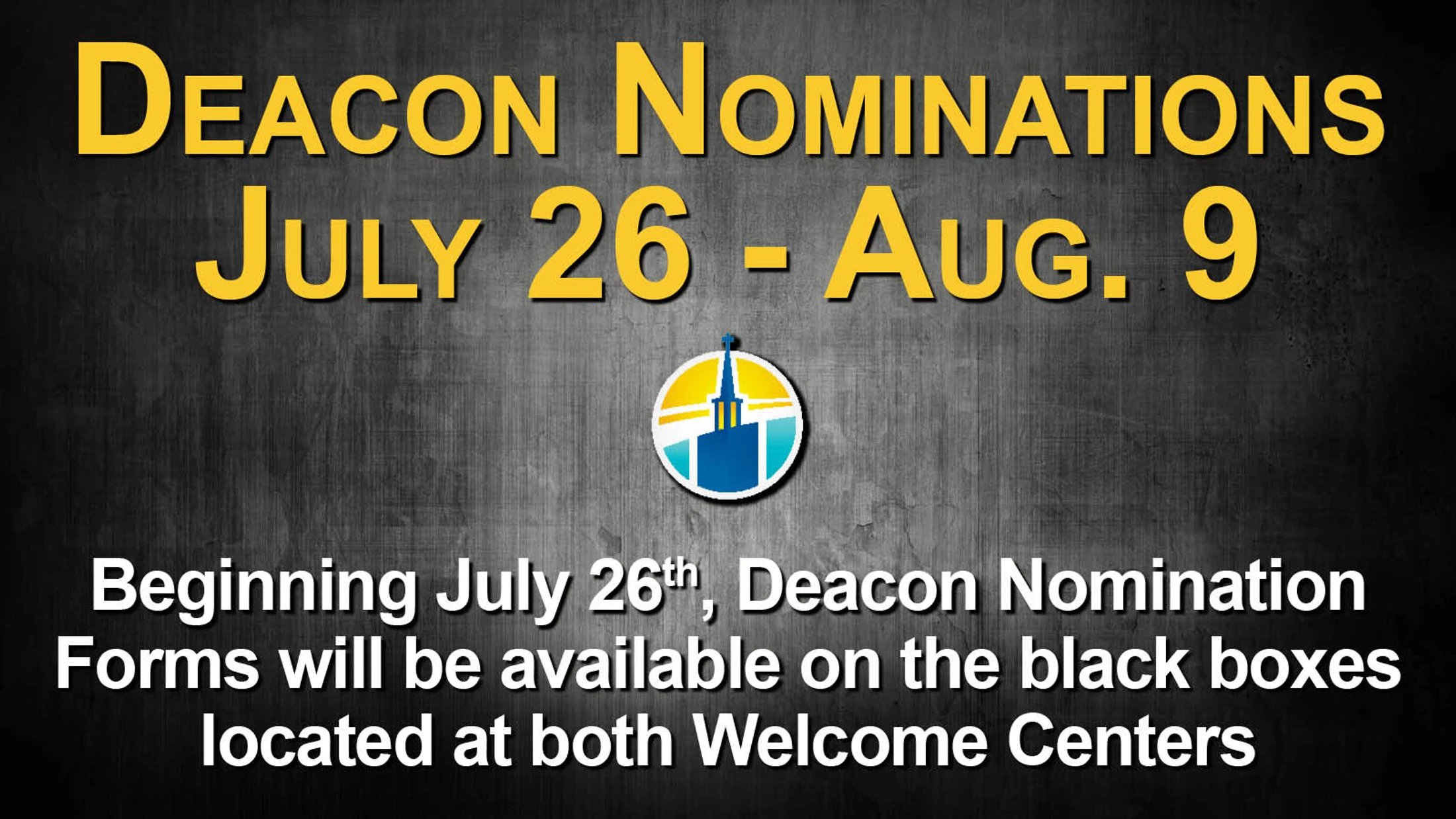 Deacon Nomination Open