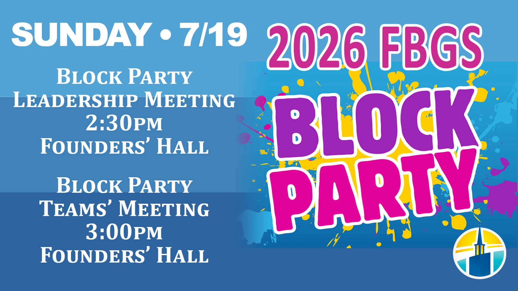 Block Party Teams' Meeting