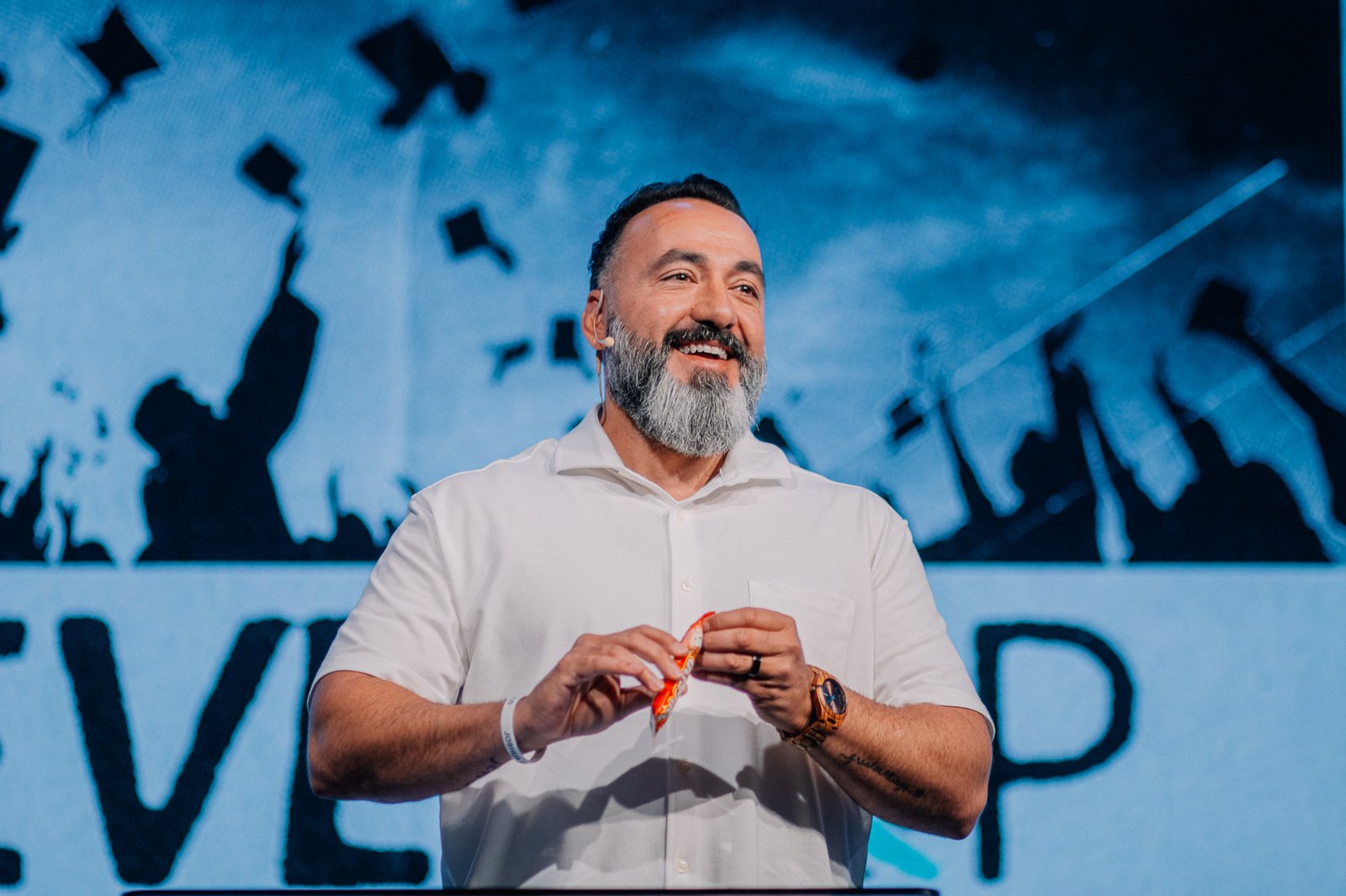 Pastor Jason preaching at Discovery Church