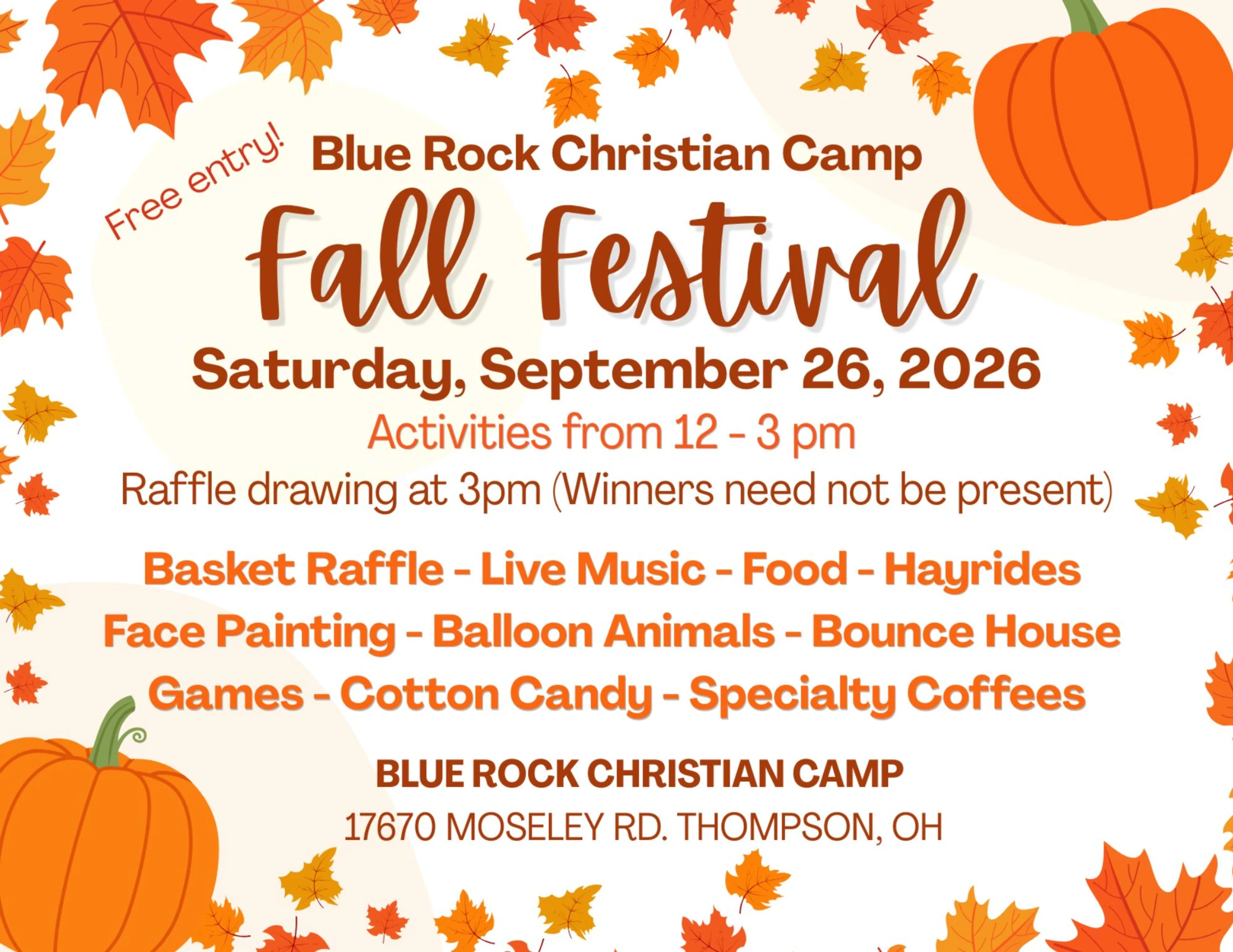 Blue Rock Christian Camp Fall Fest
