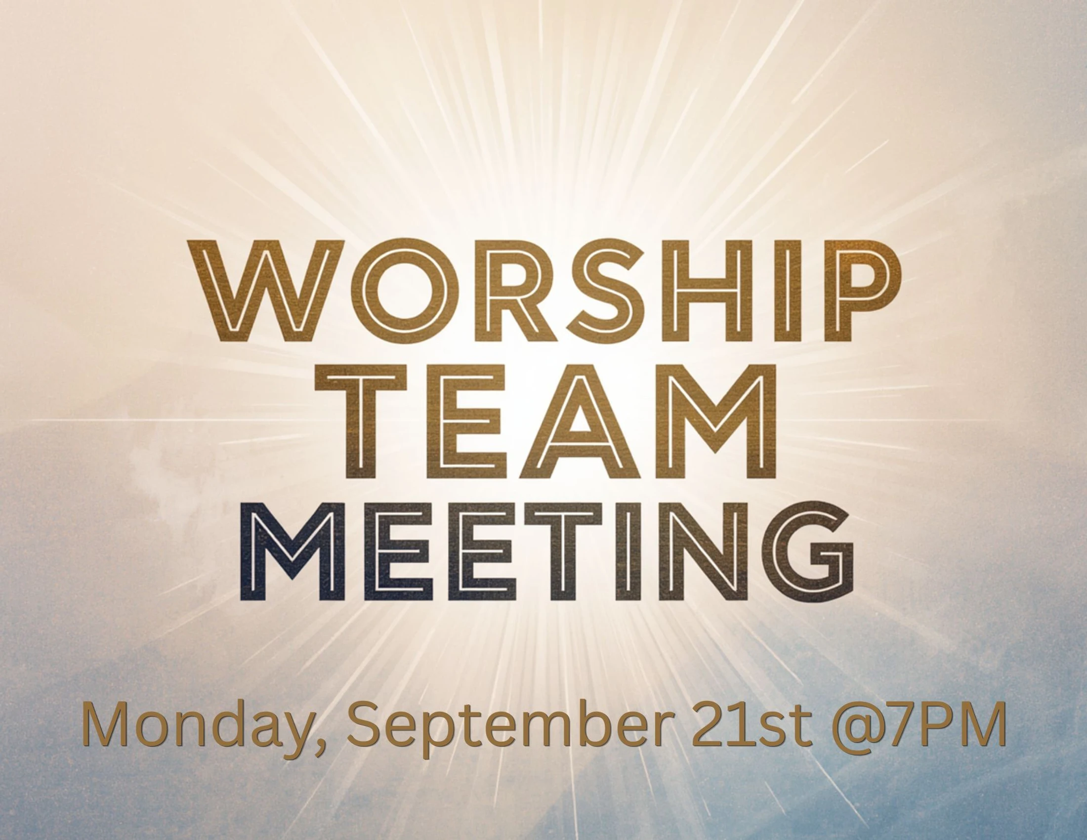 Worship Ministry Meeting