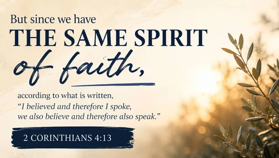 Sunday Sermon<br> 2 Corinthians 4:13