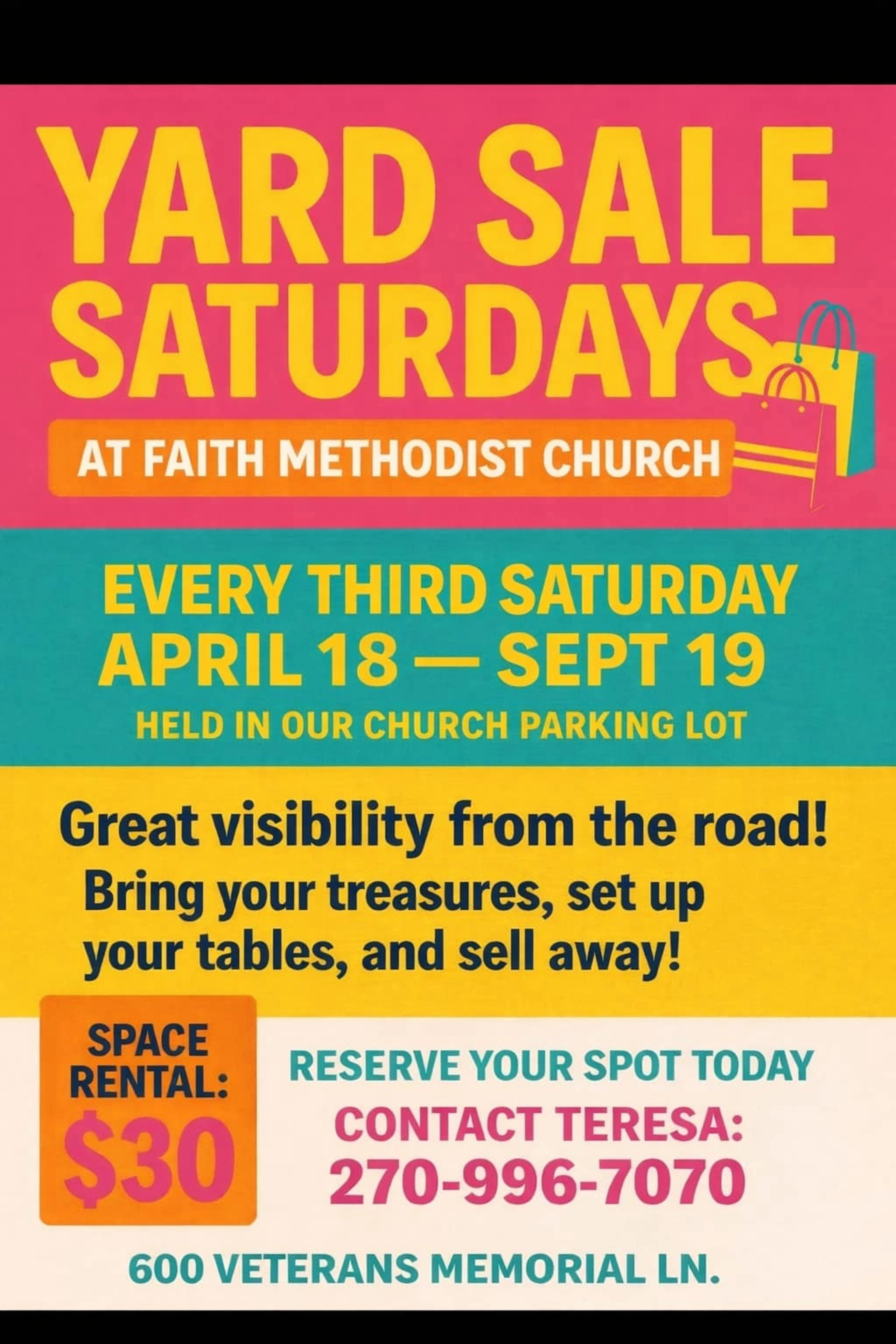 Yard Sale Space Rental