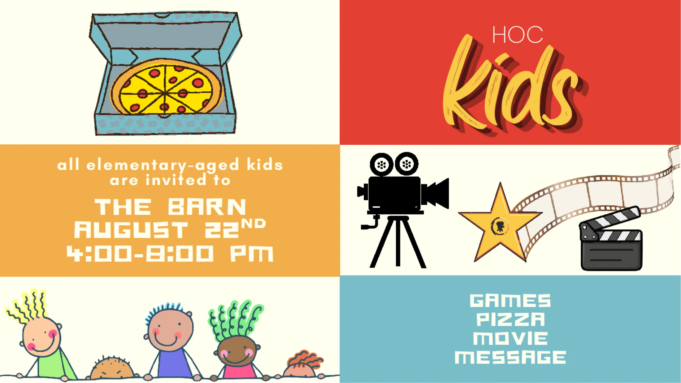 HOC Kids Night Out - Saturday, August 22