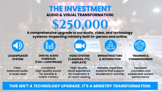 The Investment: Building a Stronger Ministry