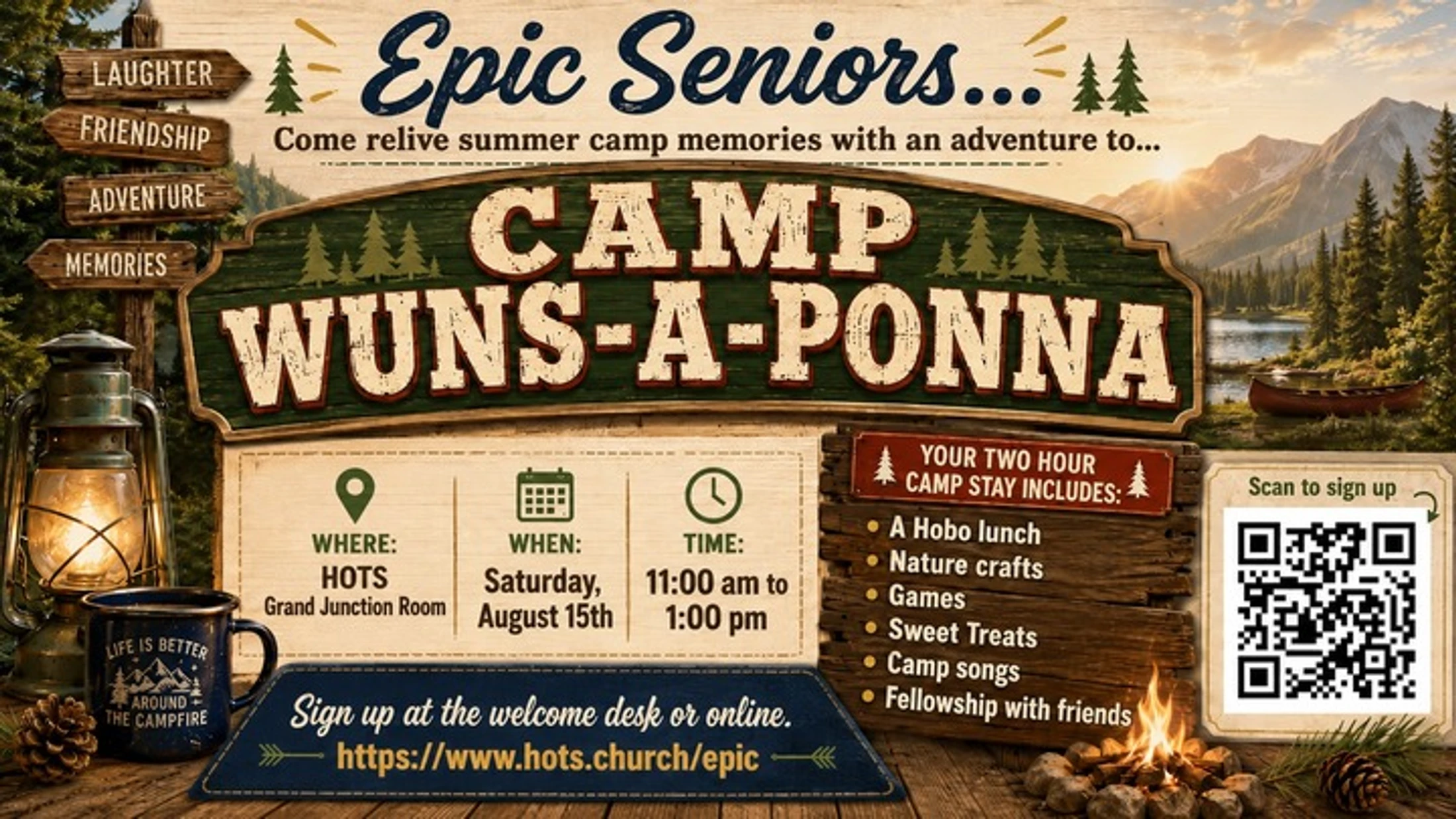 Epic Seniors "Camp WUNS-A-PONNA"