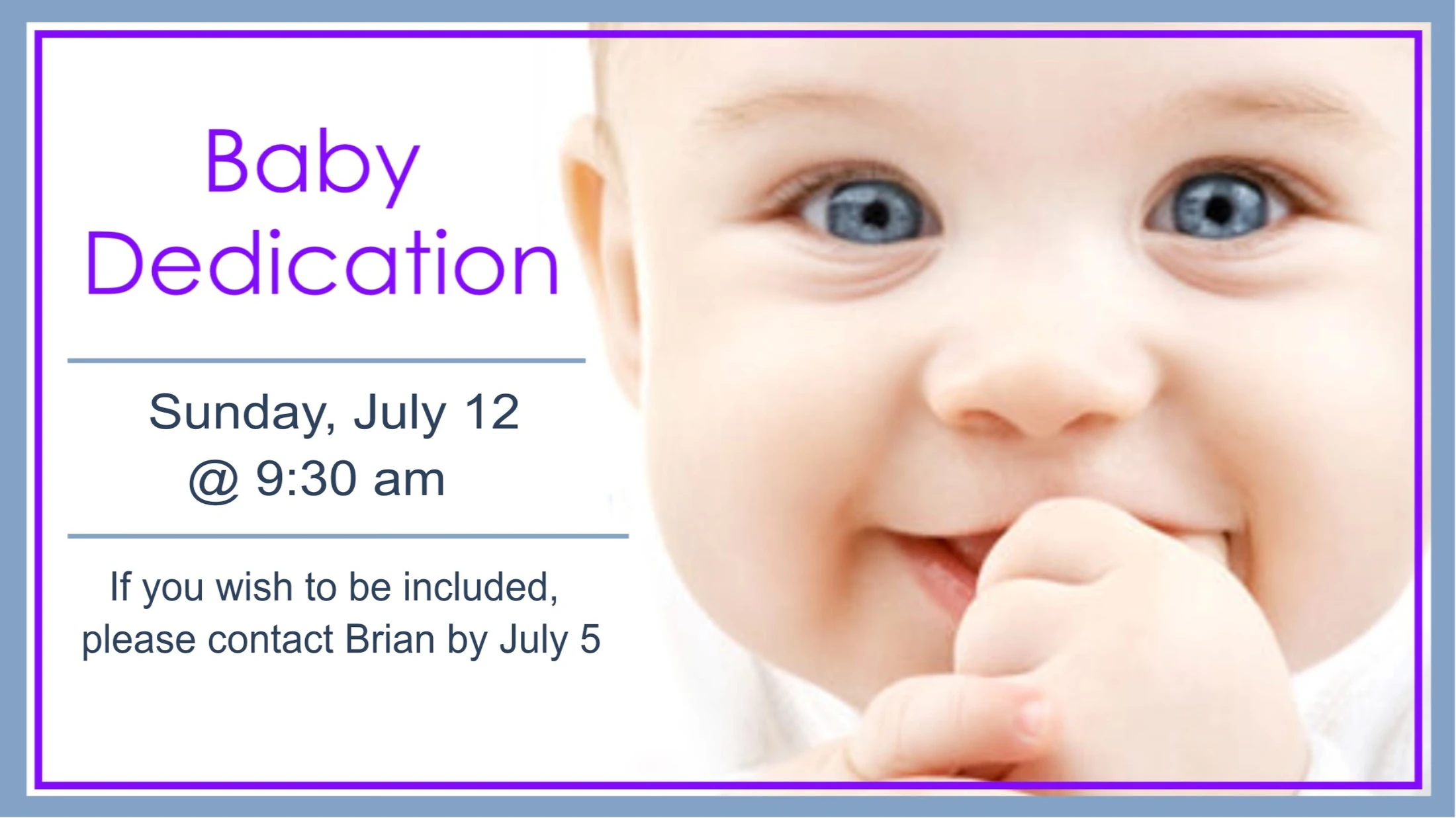 Baby Dedication