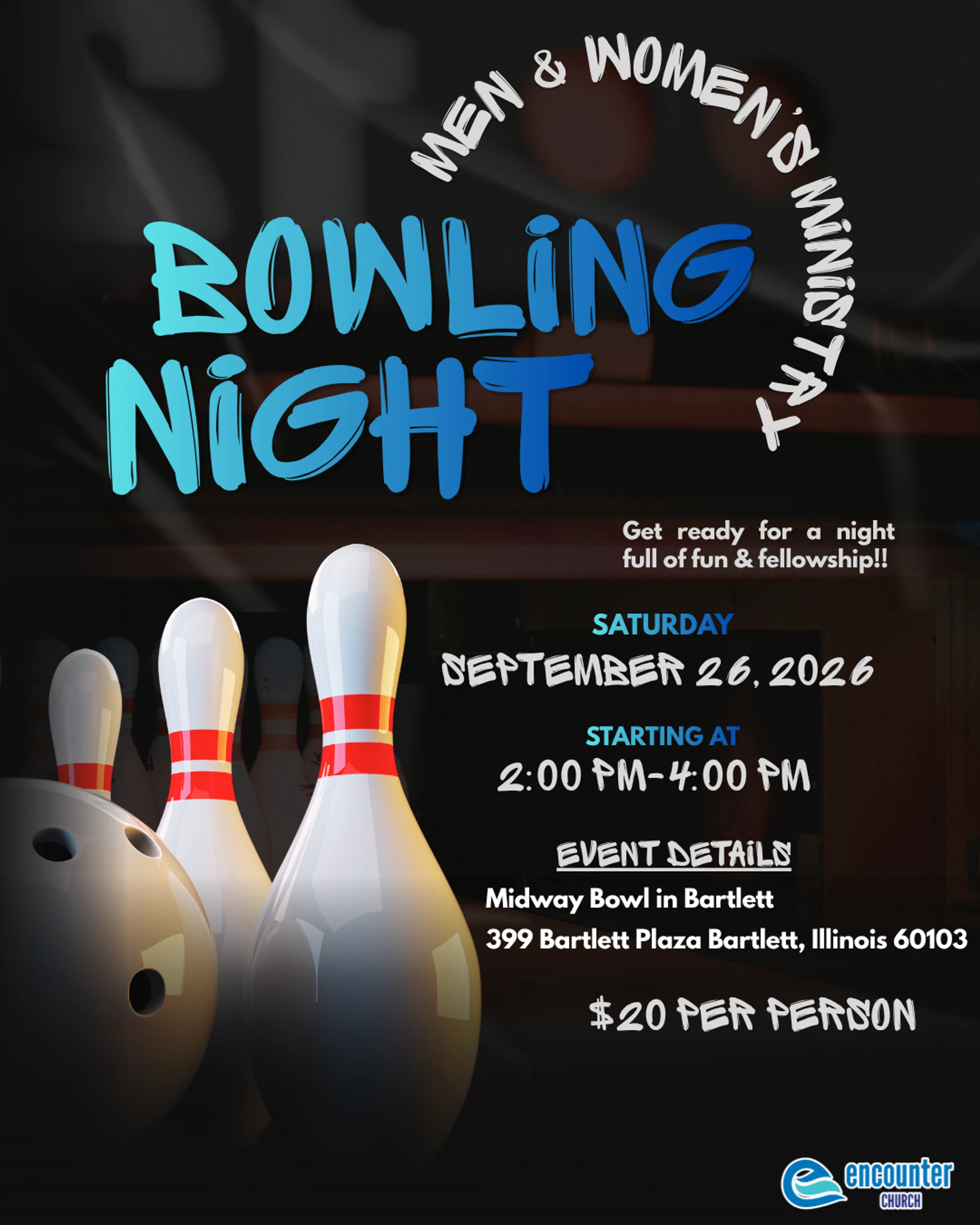 Save the Date: Bowling Event(Both Men's and Women's Ministry)