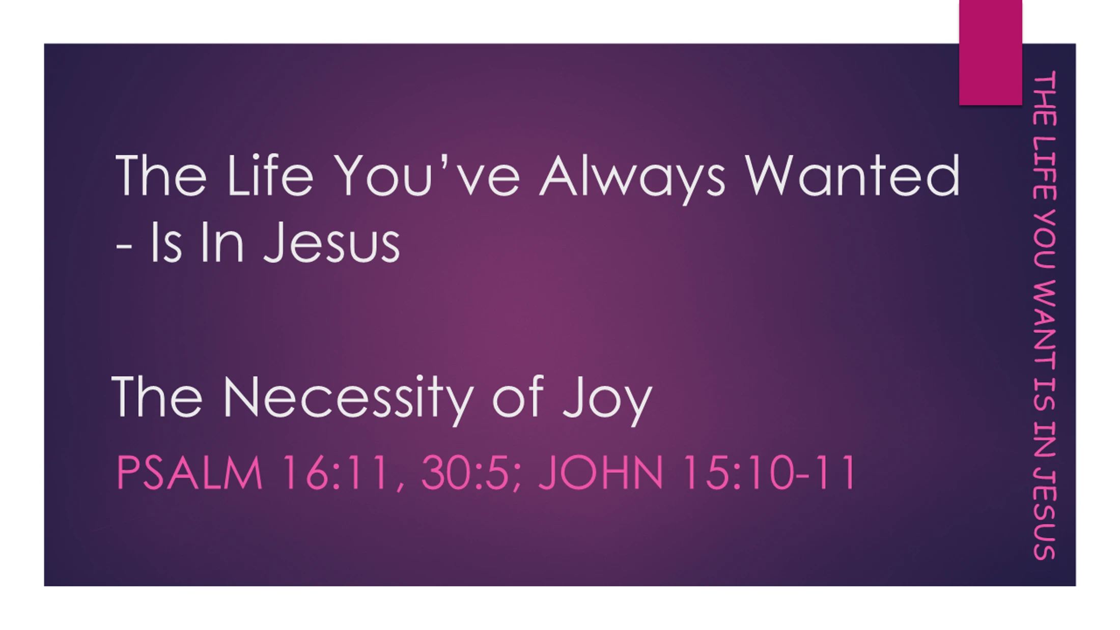 The Necessity of Joy