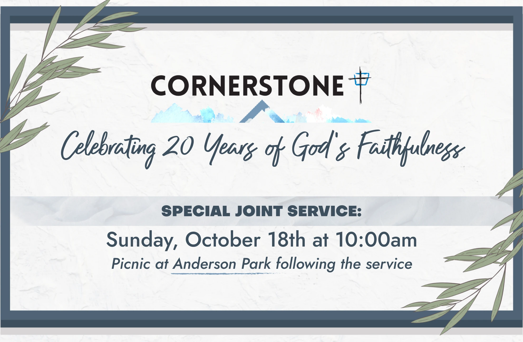 20th Year Anniversary Celebration Service