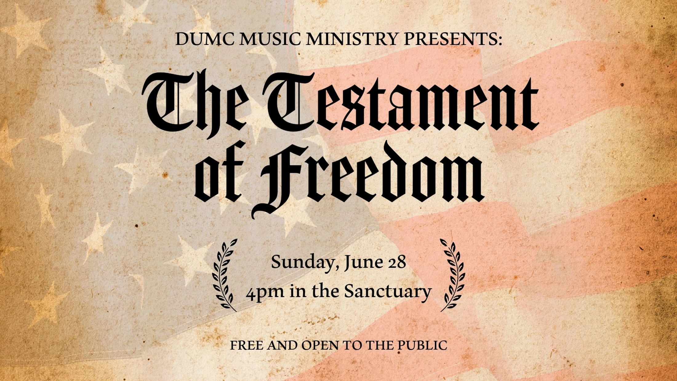 DUMC’s Chancel Choir presents “The Testament of Freedom”