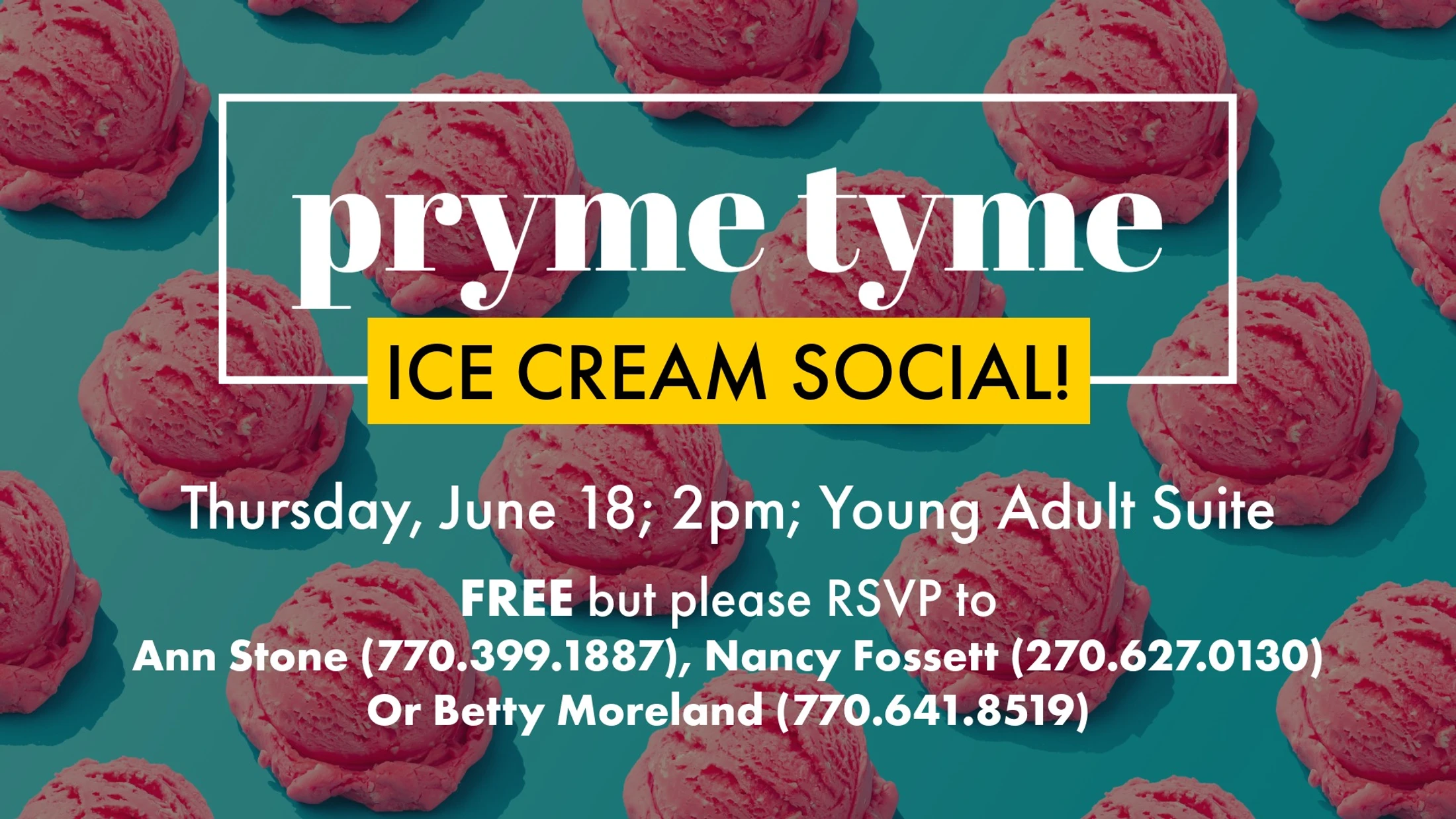 Pryme Tyme Ice Cream Social