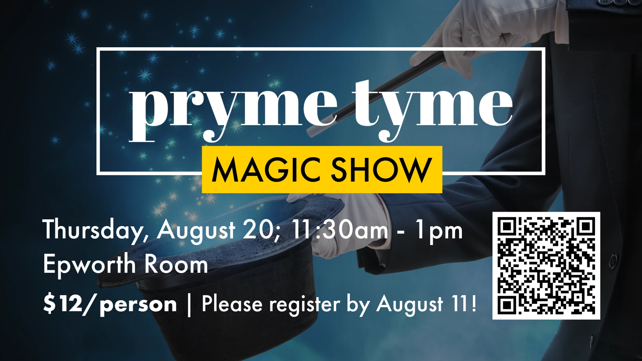 Pryme Tyme Lunch Featuring a Magician