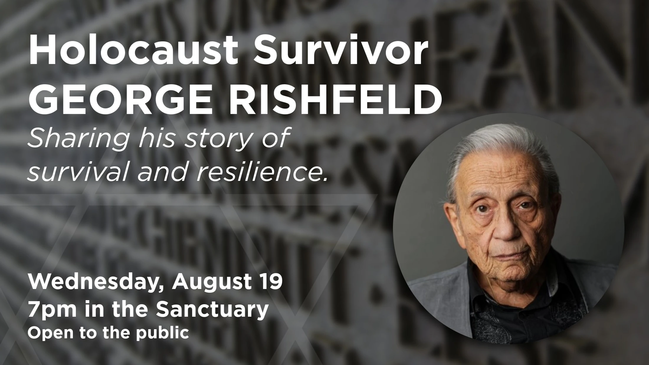 George Rishfeld's Presentation on the Holocaust