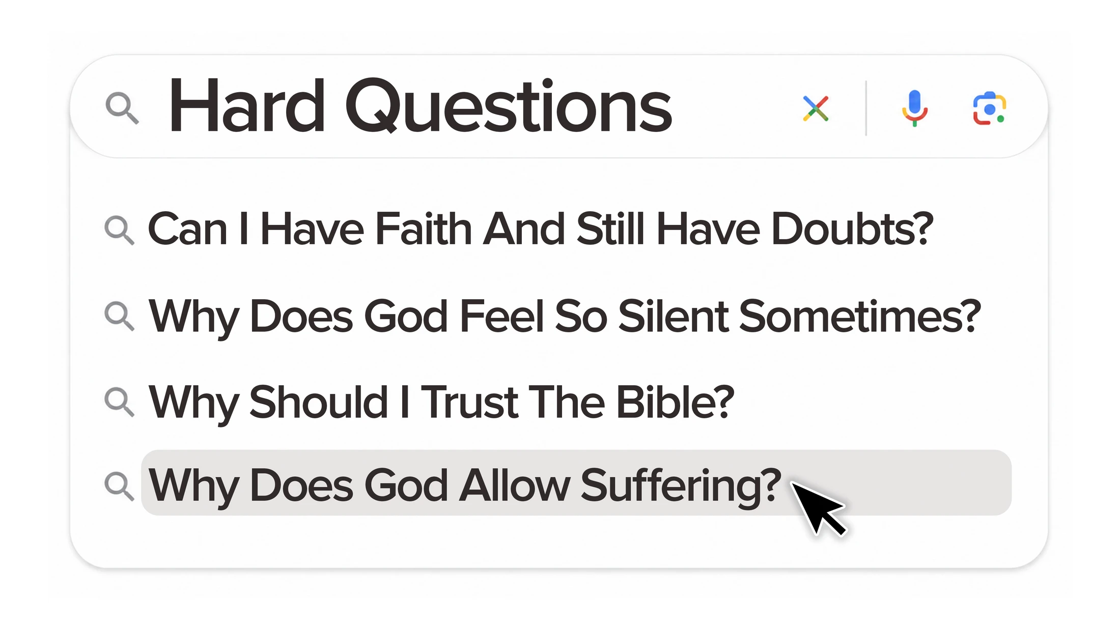 Why does God allow suffering?