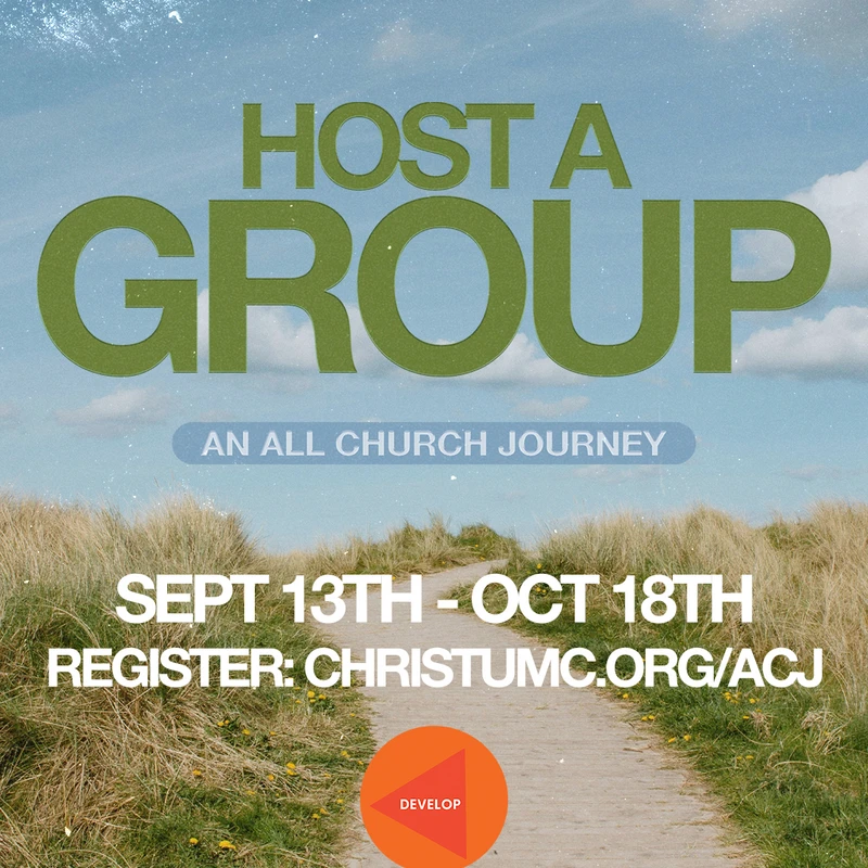 <span class="h6"><span style="font-weight: 400;">Looking for a way to blend your love of people with your desire for spiritual transformation? Be a host for the All Church Journey! We will pair sermons highlighting faith habits with weekly discussion groups starting Sept 13. Hosts are asked to meet 6 times with a group (anywhere and any day you want), play a video, facilitate provided questions, and invite a couple friends. This is a fun and safe "next step" on your faith journey. You can click the link below, stop by the Next Steps Hub express interest on your connect card, or contact Glenda Wilkins at <a href="mailto:glenda@christumc.org">glenda@christumc.org</a>.</span></span>