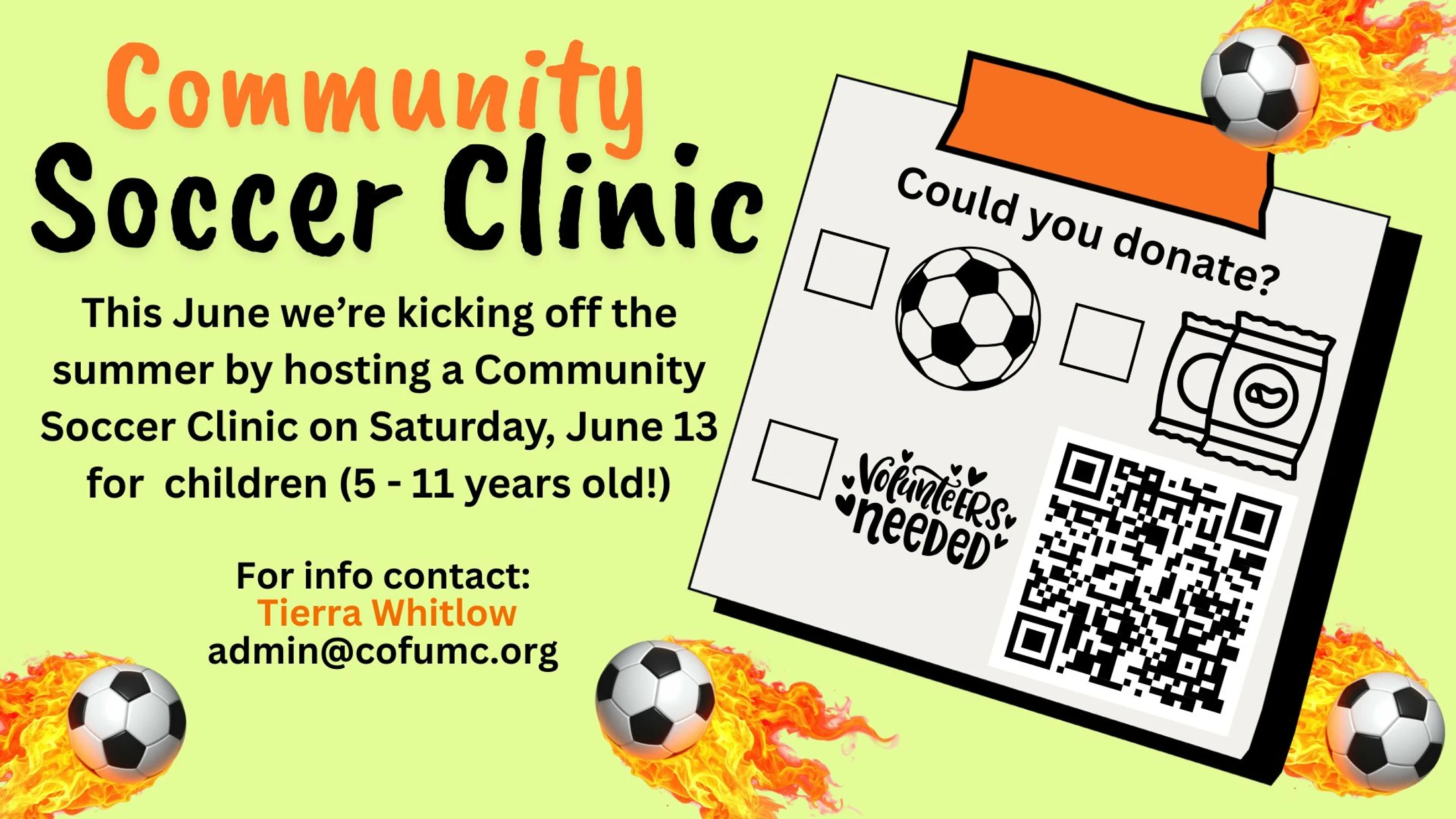 Soccer Clinic Donations