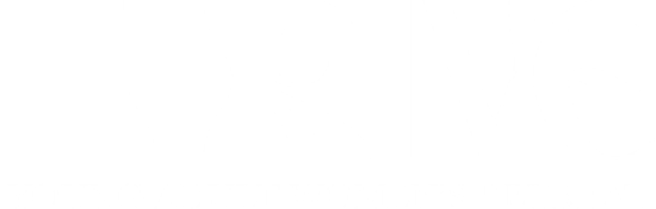 Black and white logo for a Young Adult Women's Retreat. It features a large, abstract graphic above the event title in a classic serif font.