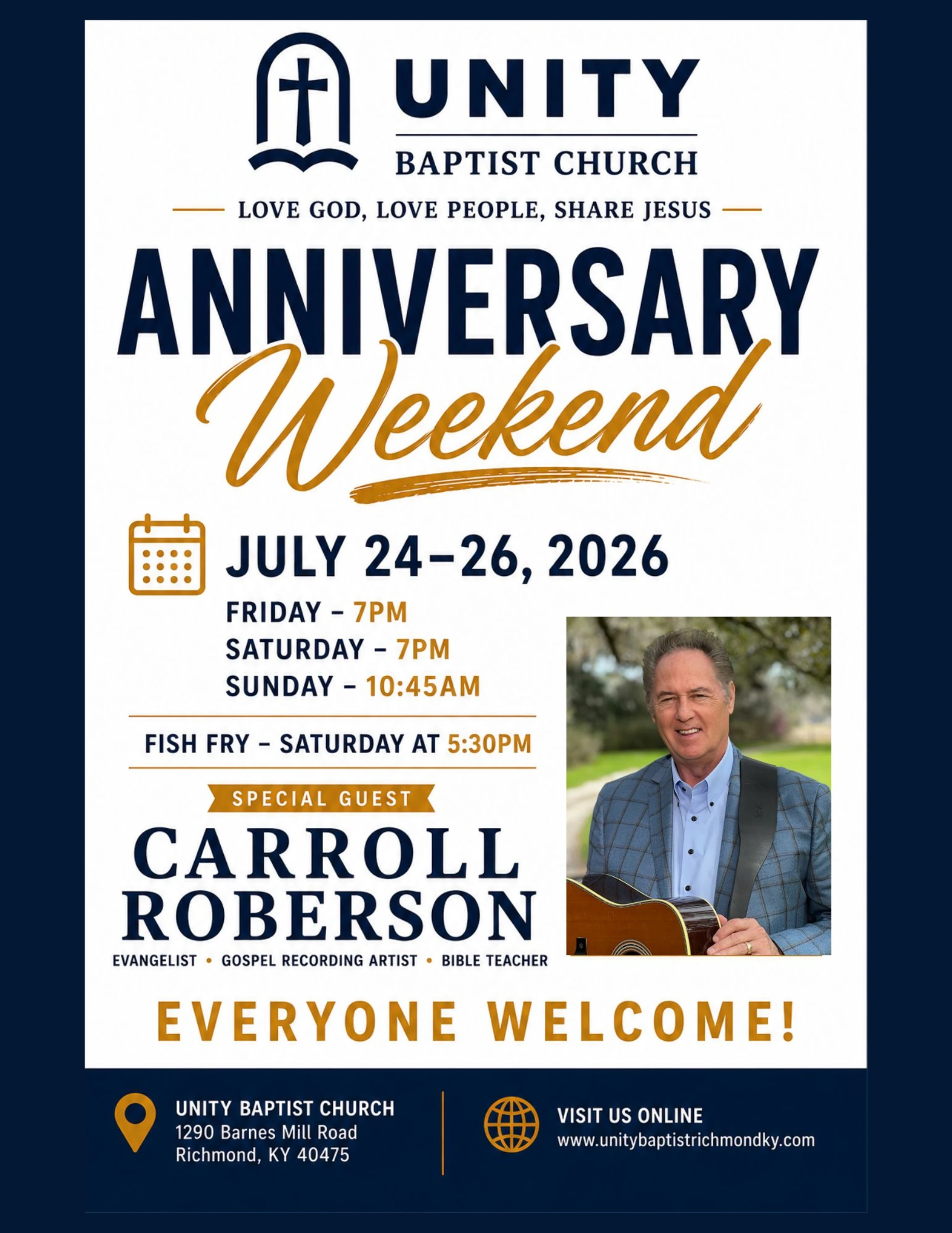 Anniversary Weekend with Carroll Roberson