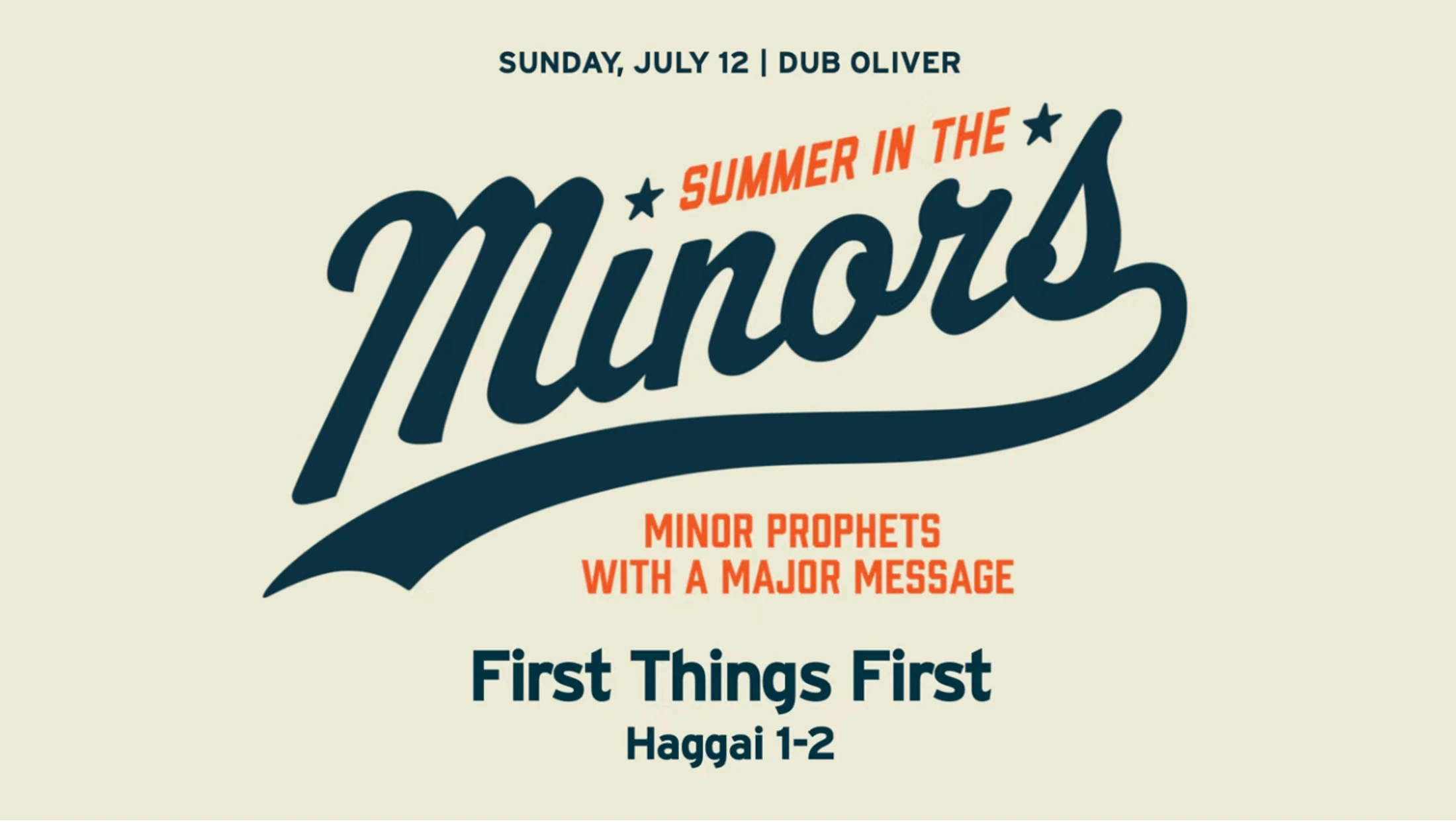 July 12, 2026 - First Things First with Dub Oliver