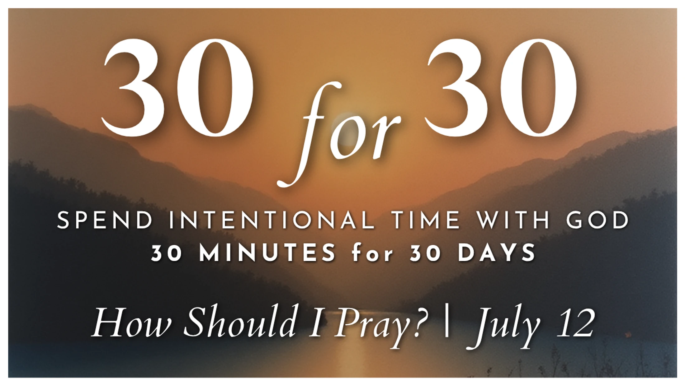 How Should We Pray?