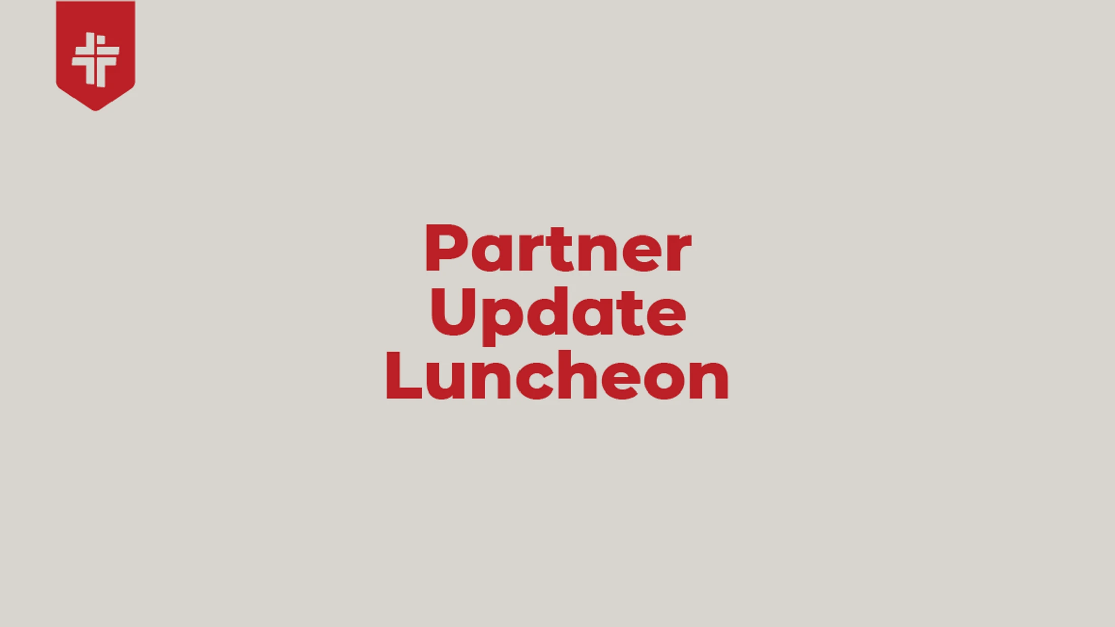 Partner Update Luncheon
