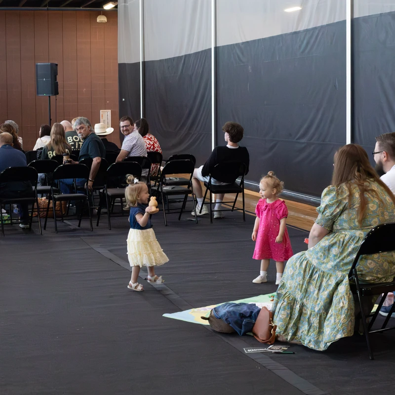 Kids are welcome in service, too.