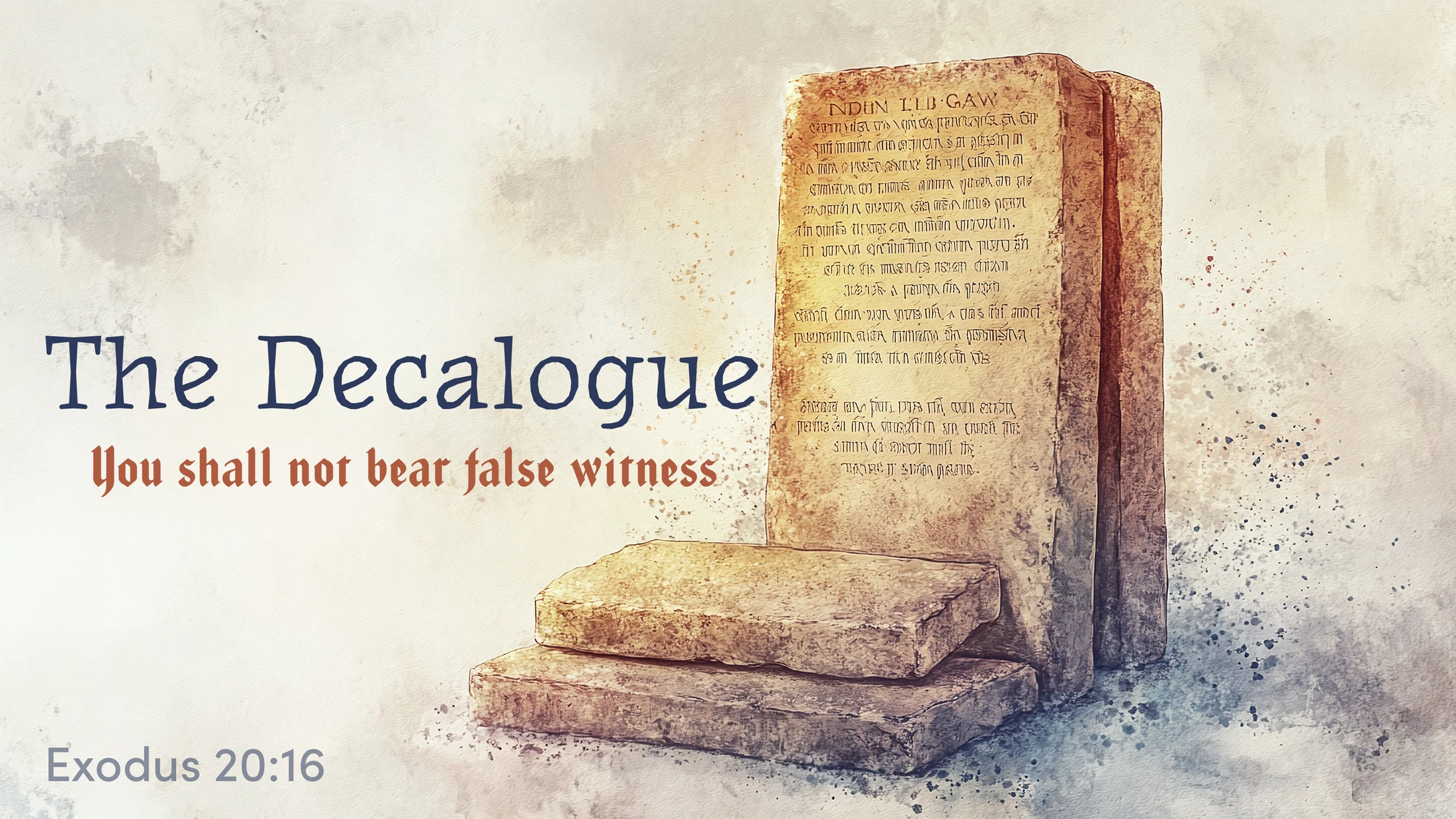You Shall Not Bear False Witness
