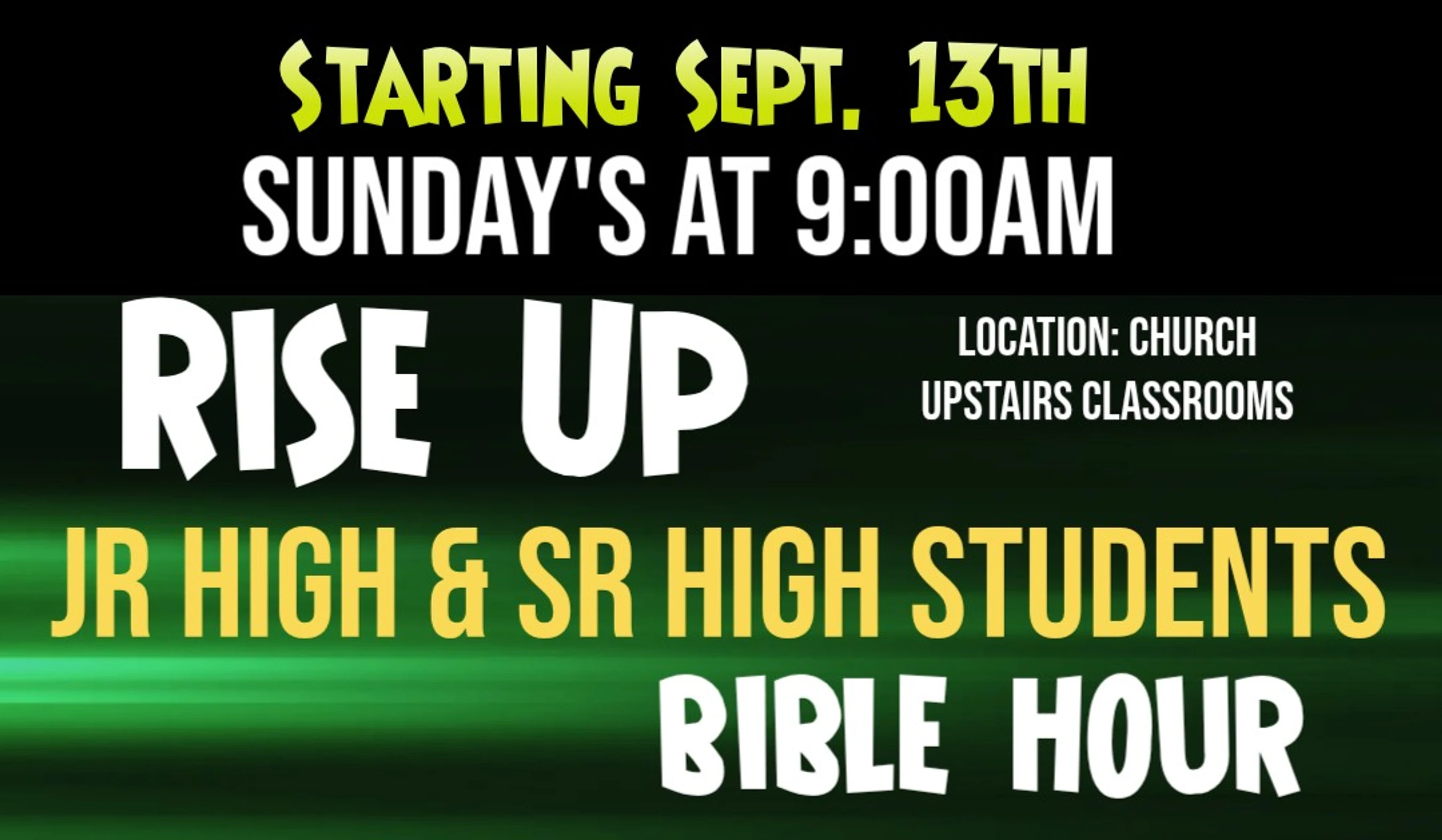 Meets Sunday Mornings @ 9am (Powerhouse Basement)