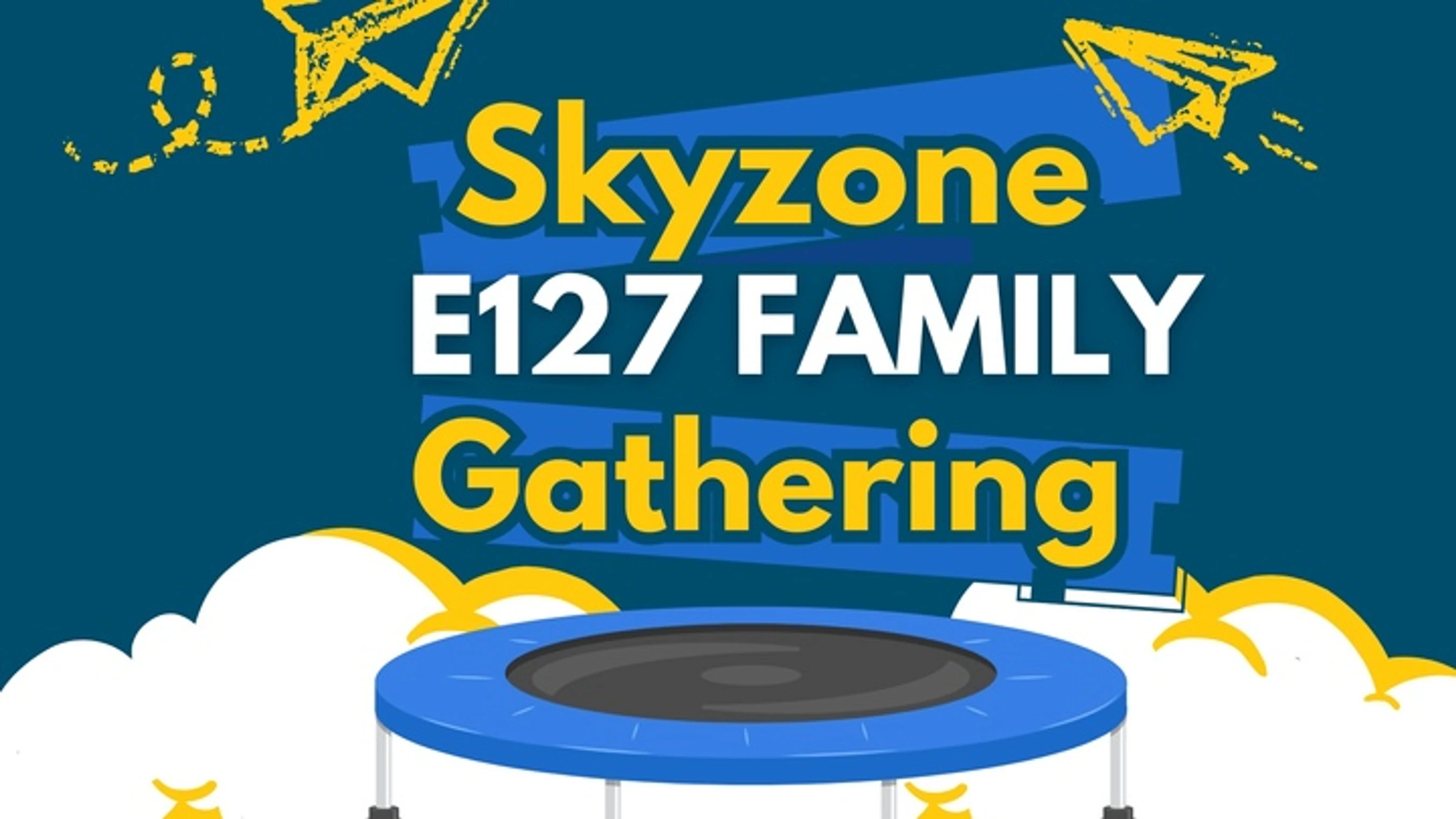 <span>Join us at Skyzone Buford for the summer kick-off family gathering on May 30th starting at 10:30am.</span><br><br><span>Come let the kids jump, fellowship with other Emmaus127 families, and enjoy a pizza lunch!</span>
