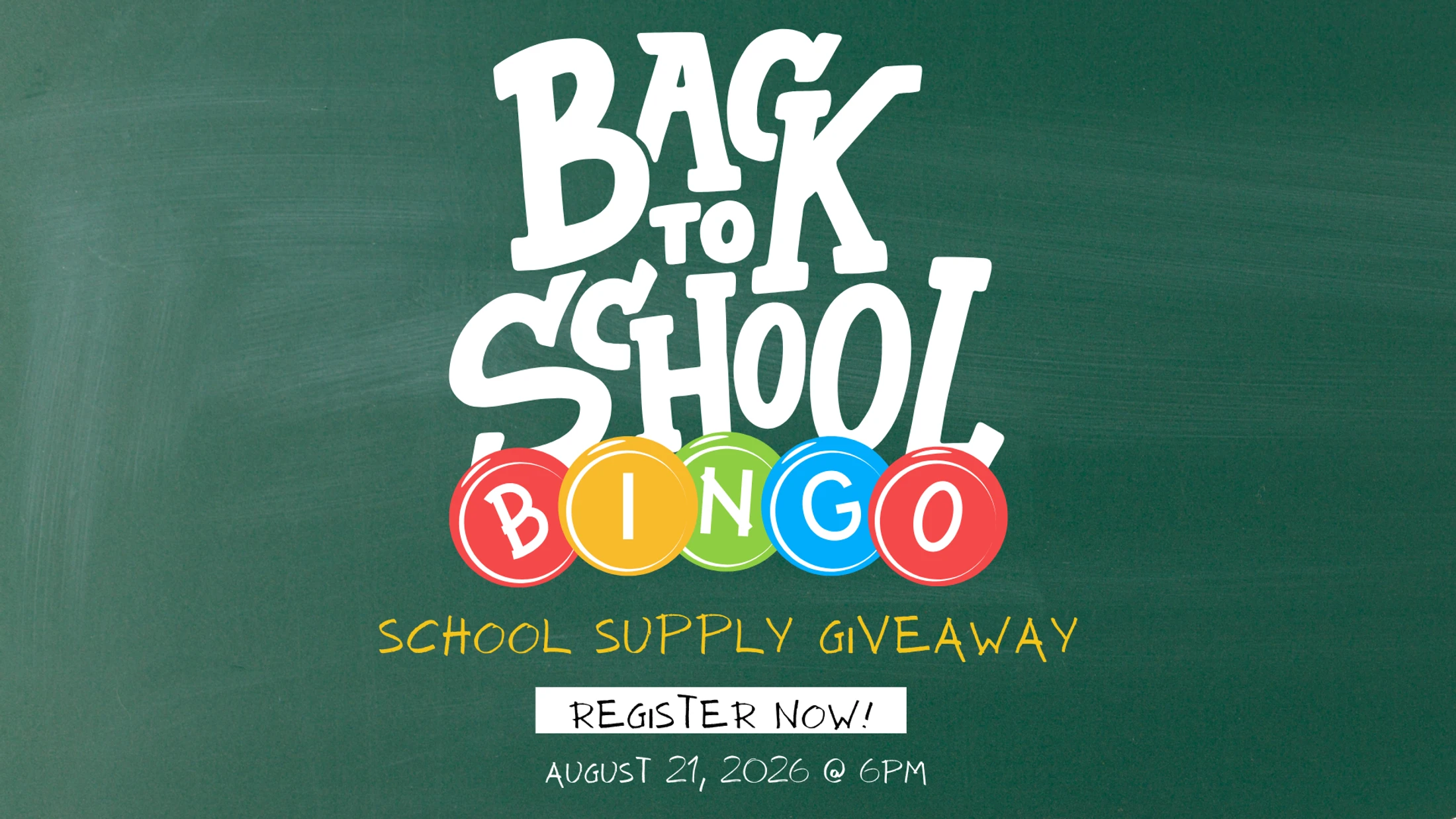Back to School Bingo and Supply Giveaway