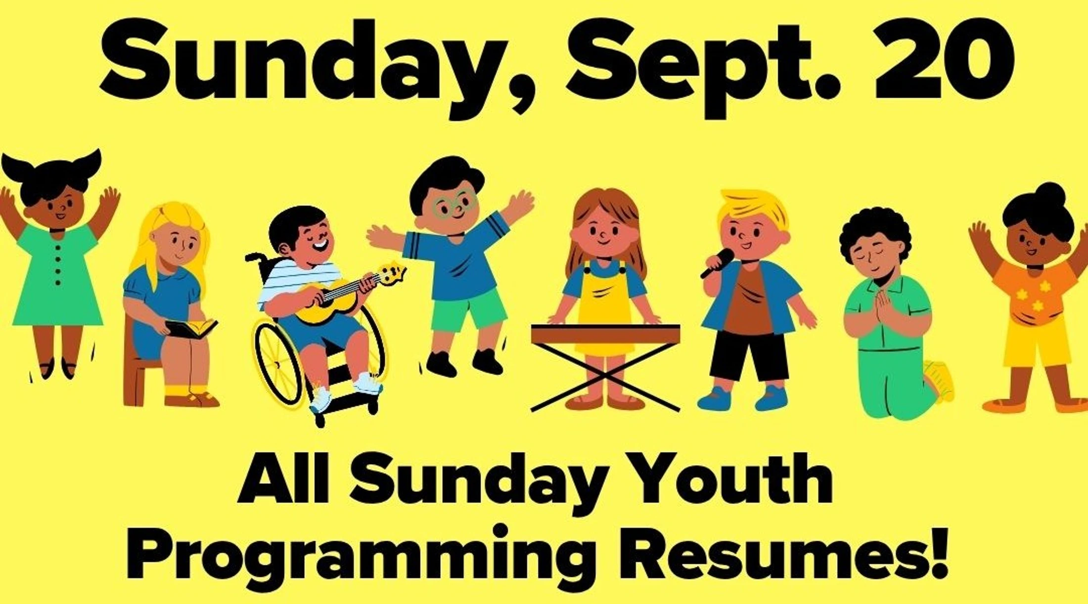 Sunday Youth Programs Return