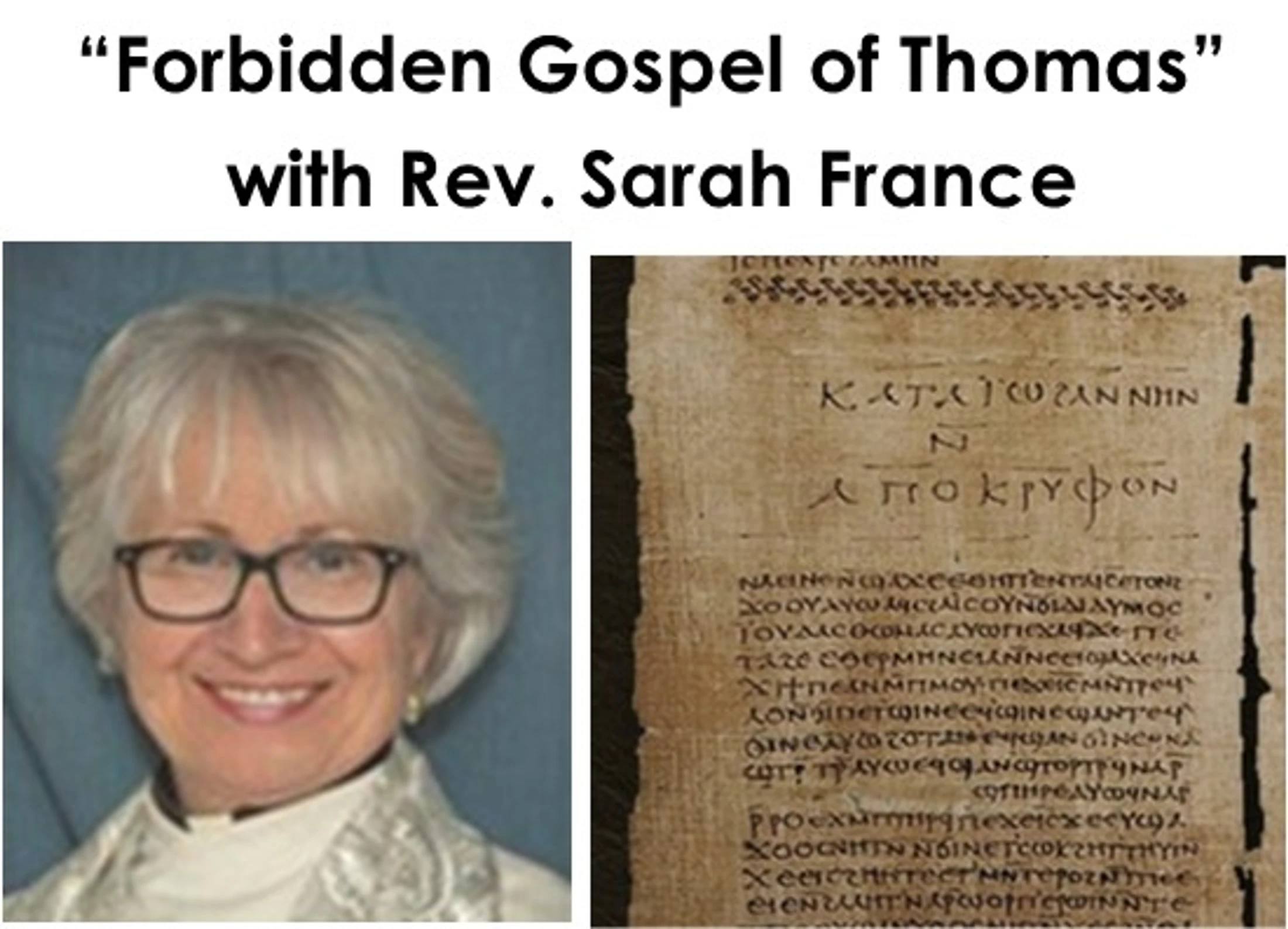Adult Learning: "Forbidden Gospel of Thomas"