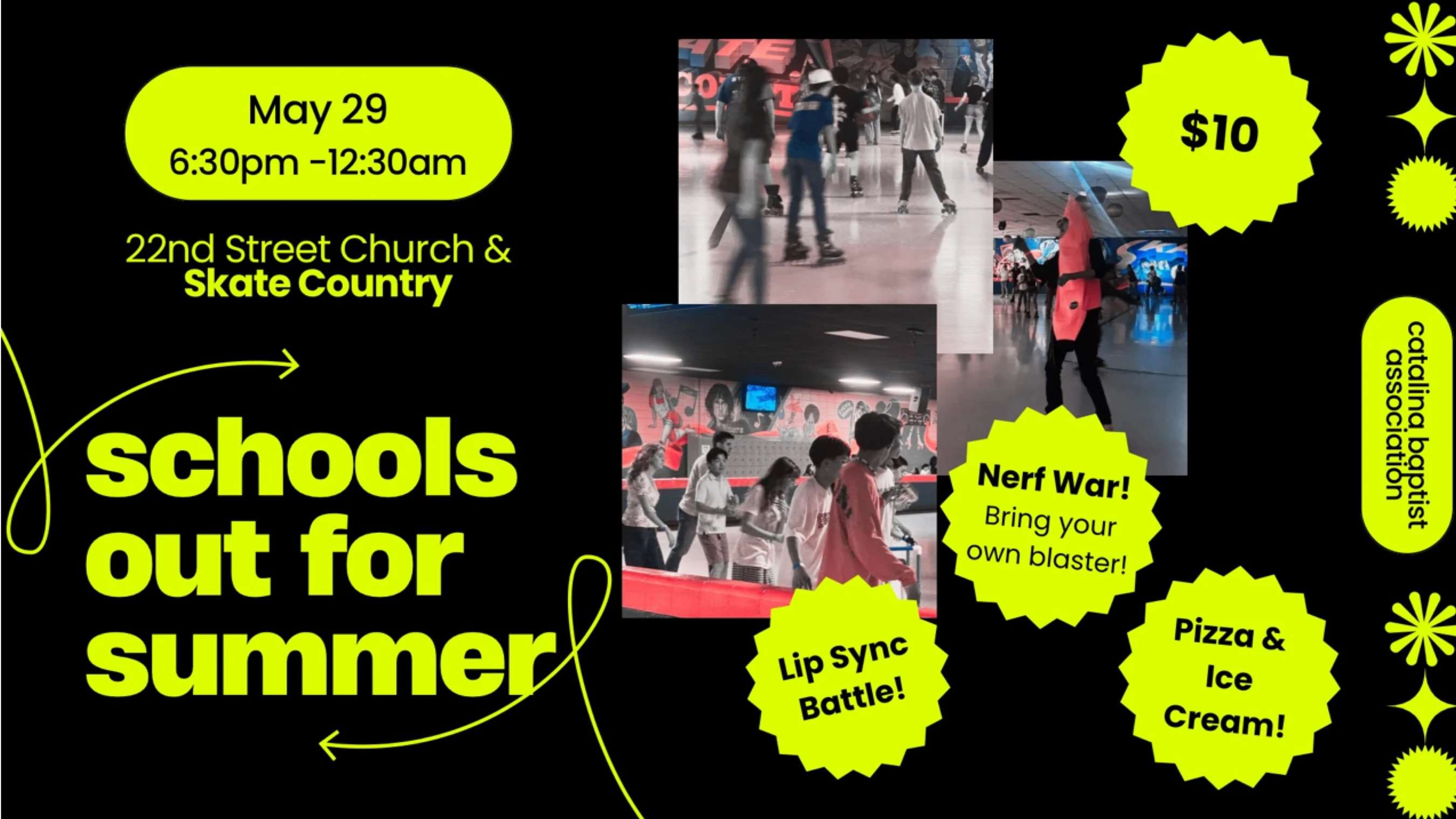 School's Out for Summer<br><span style="font-weight: normal;">May 29 @ 6:30 PM-12:30 AM</span><span style="font-weight: normal;"></span>