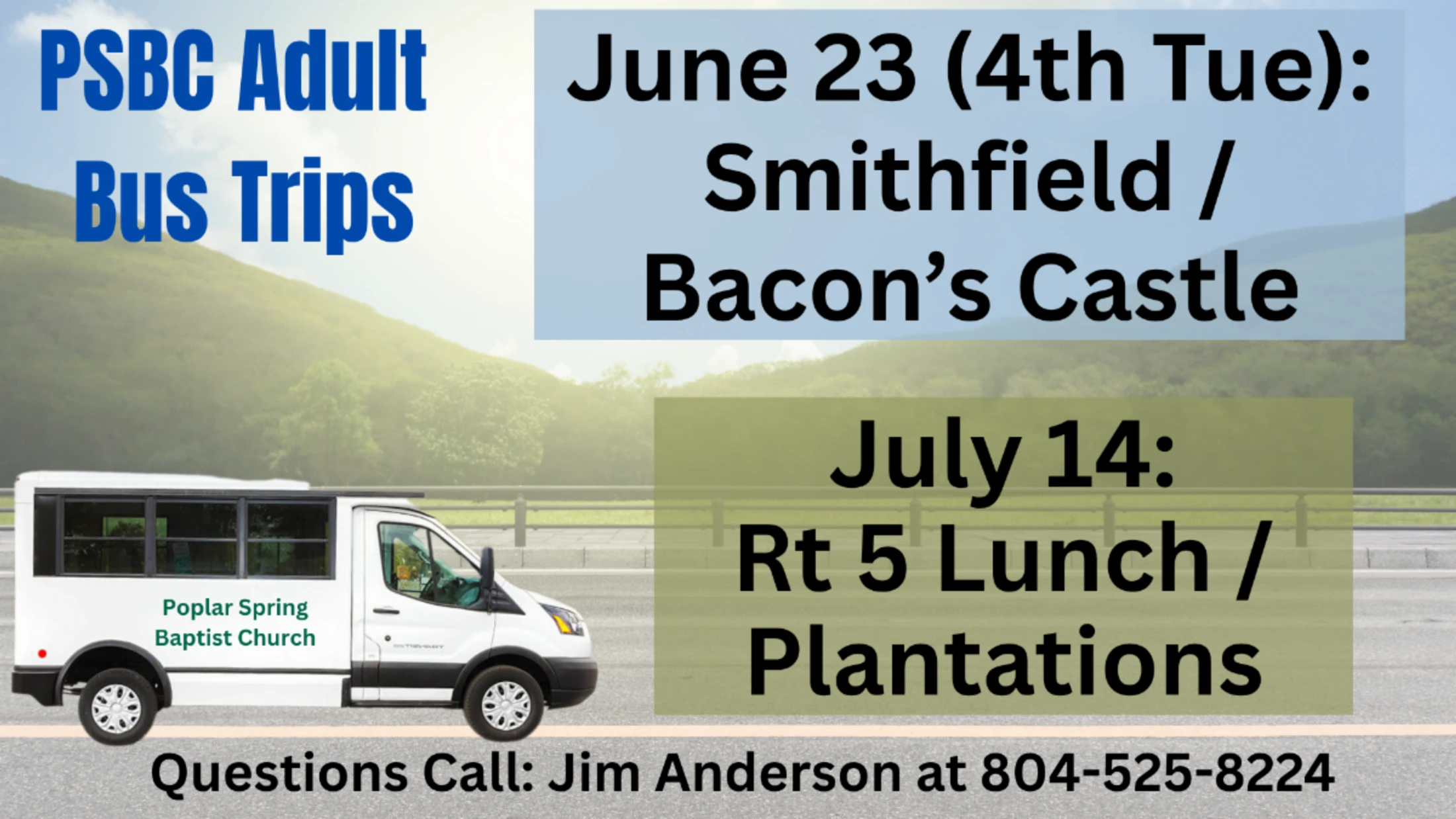 PSBC Adult Bus Trips