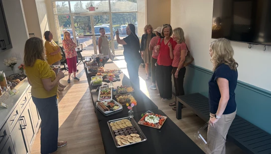 Women connecting at a women's ministry