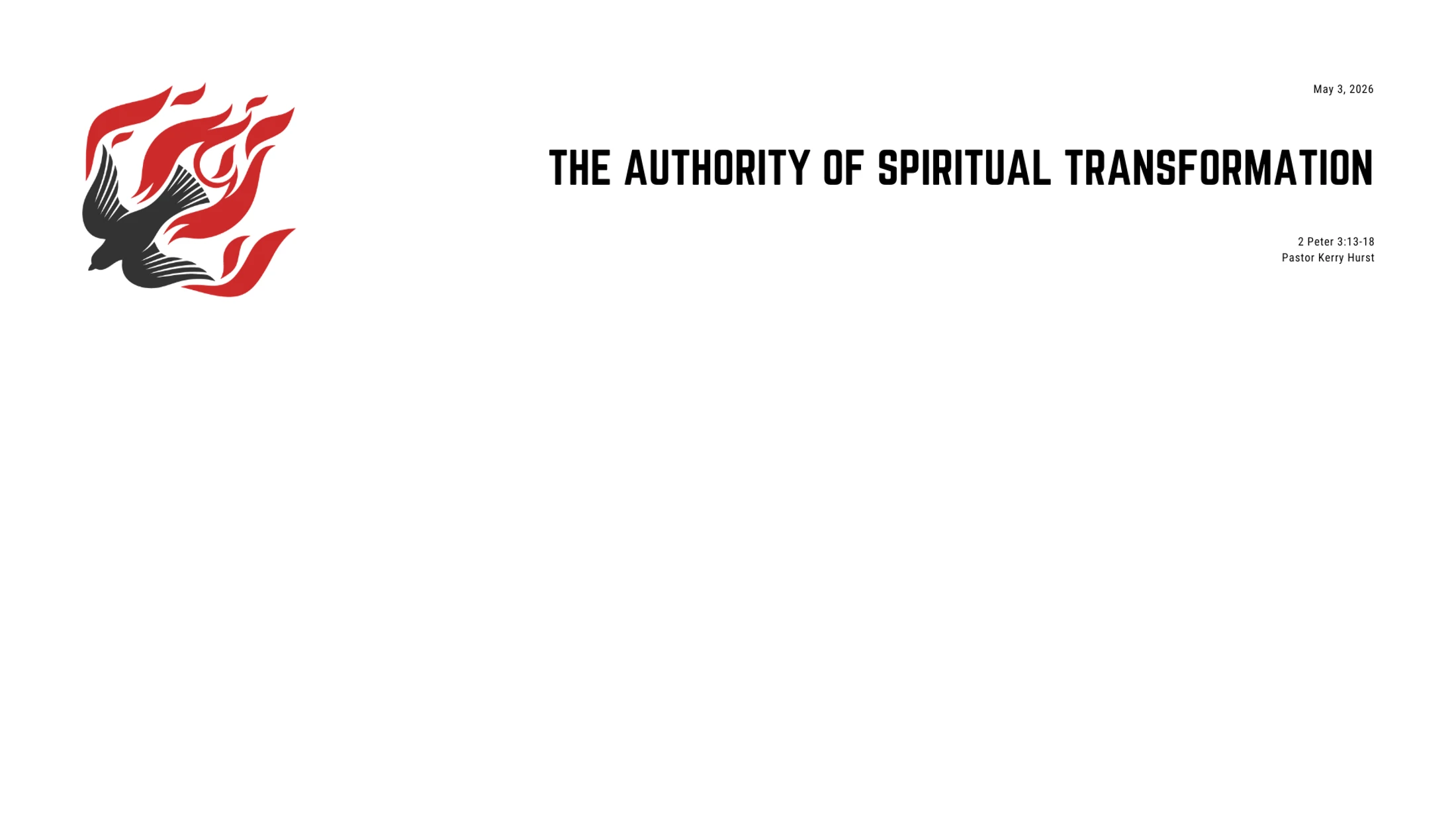 The Authority of Spiritual Transformation