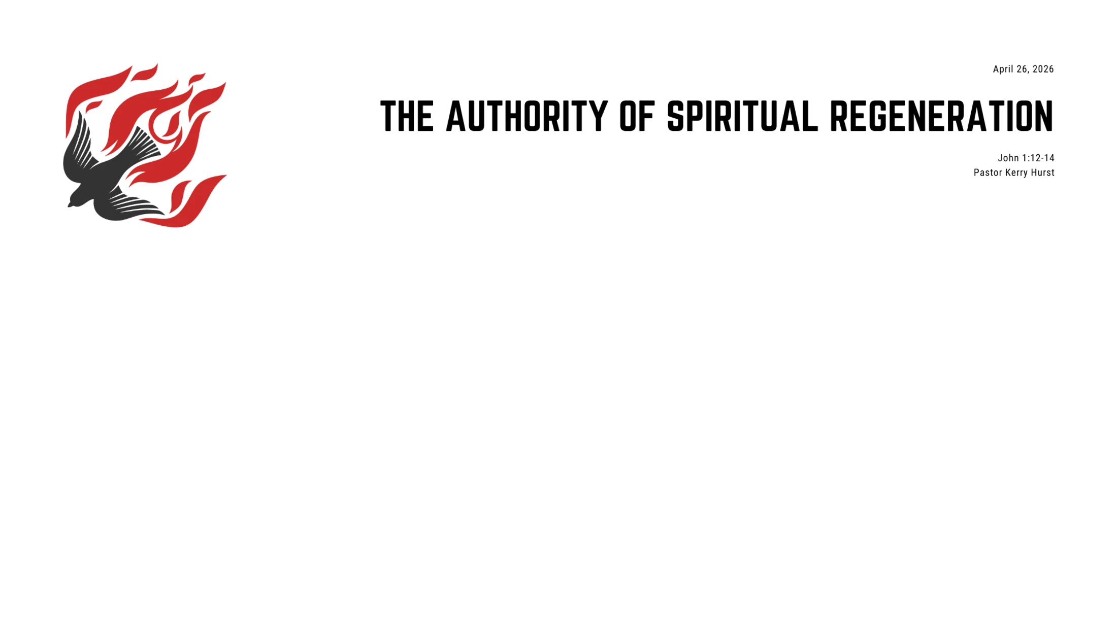The Authority of Spiritual Regeneration