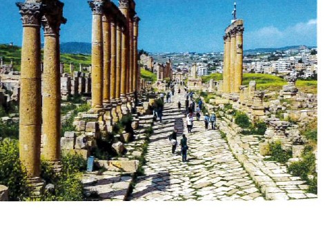 Ancient street and columns