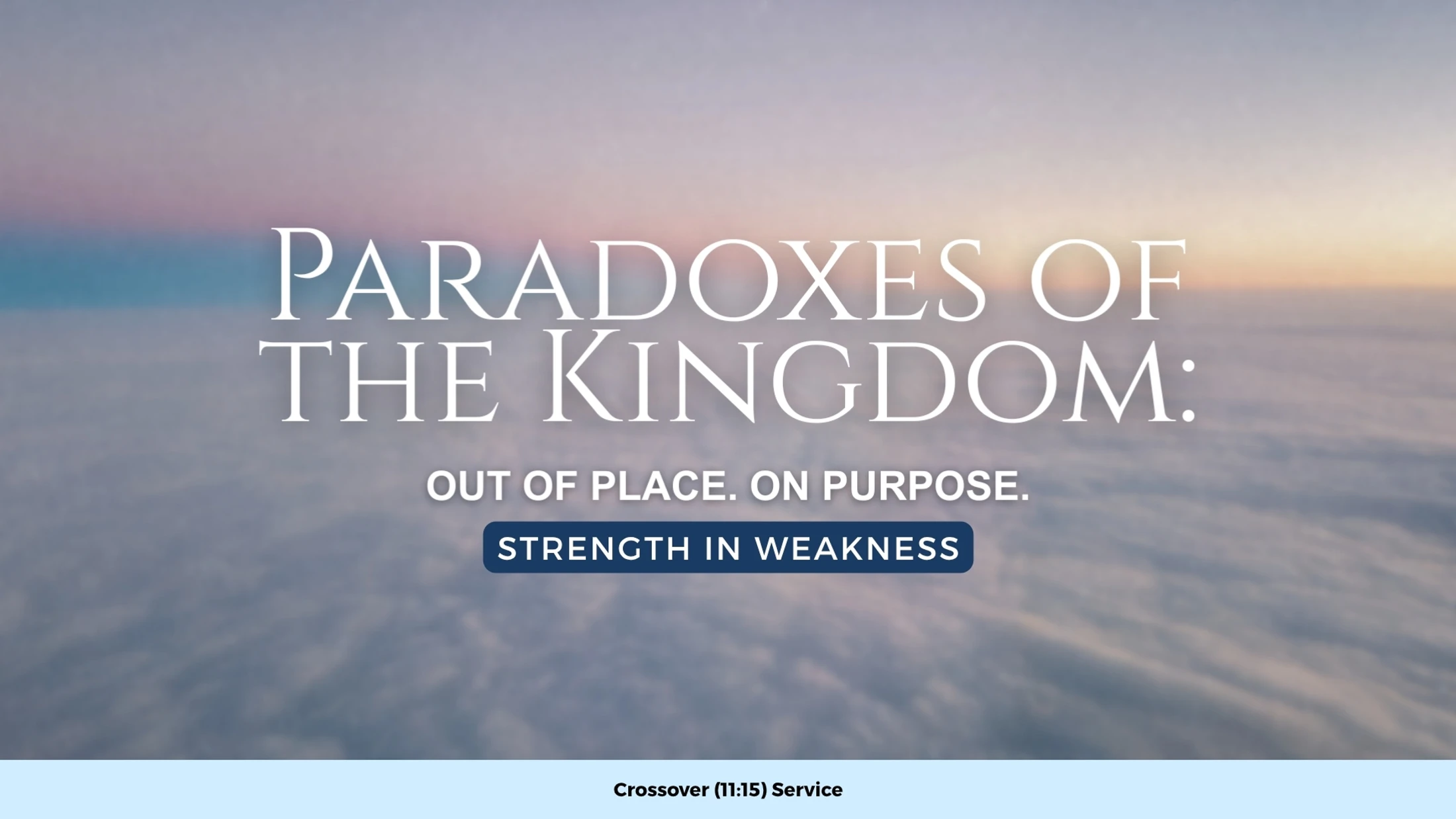 Strength In Weakness