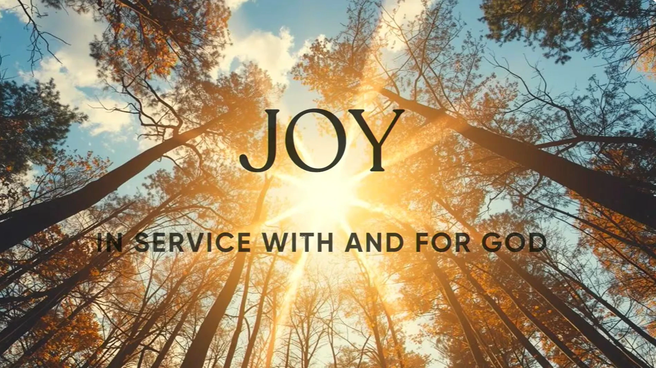 Joy in Service With and For God