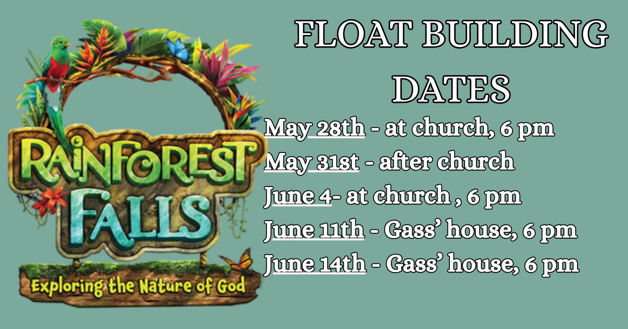 VBS Float Building